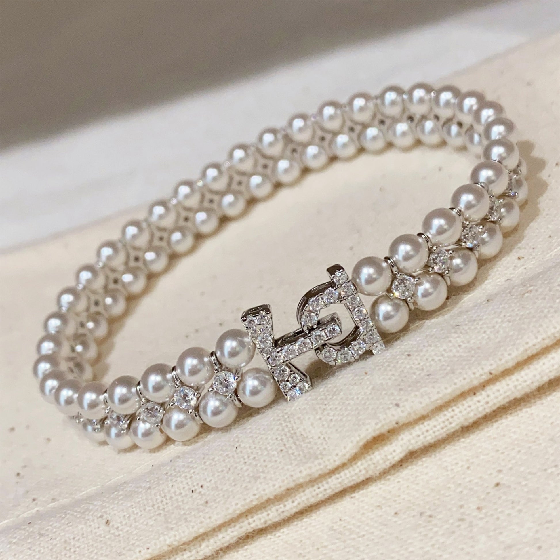 4mm Double-Row Pearl Bracelet｜Silver Bracelet