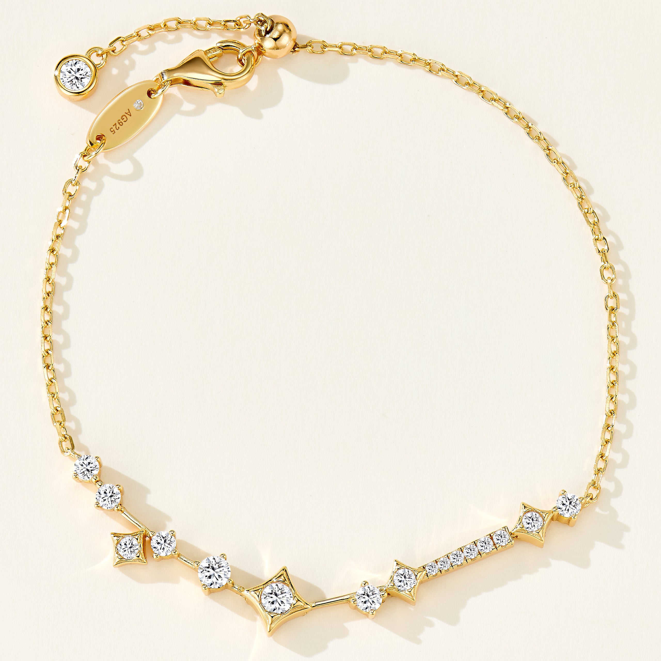 Sparkling Four-Point Star Bracelet｜Silver Bracelet