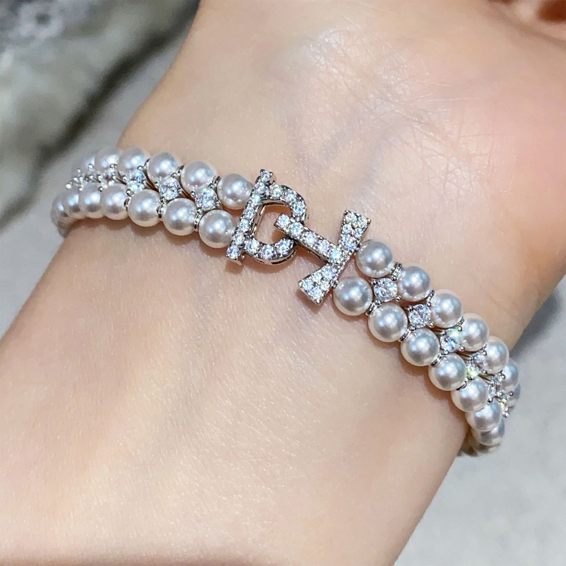 4mm Double-Row Pearl Bracelet｜Silver Bracelet