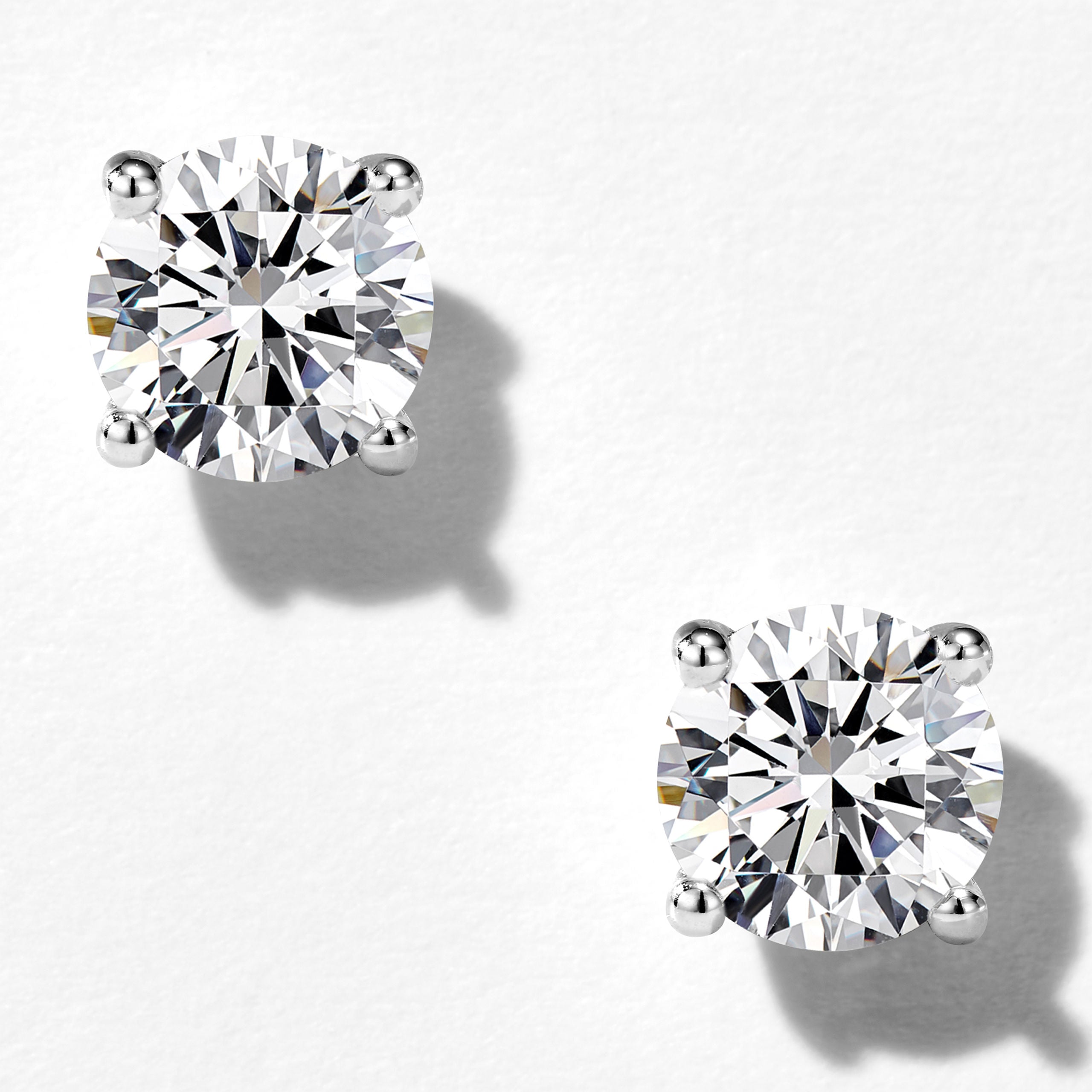 0.5ct Lab Grown Diamond Stud Earrings | Silver Earrings