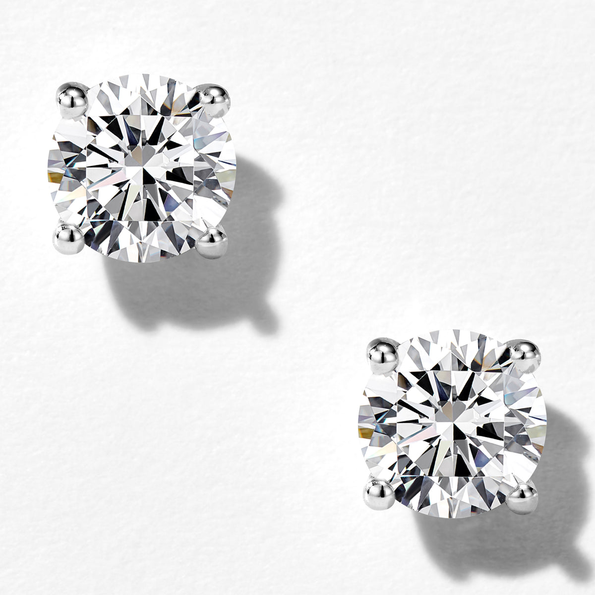 0.5ct Lab Grown Diamond Stud Earrings | Silver Earrings