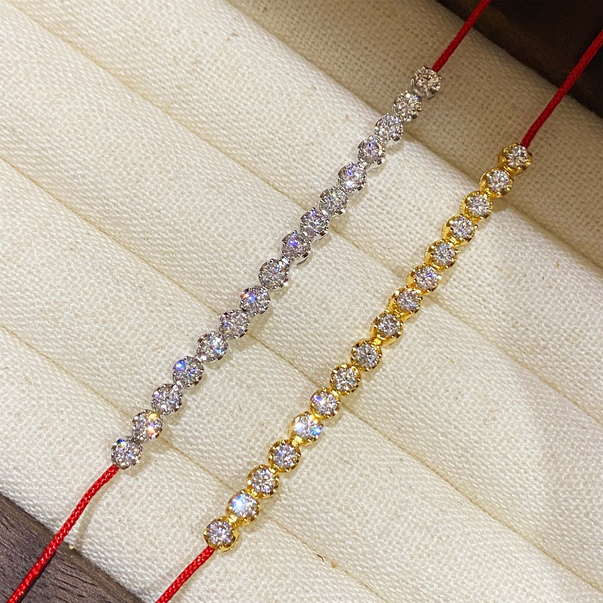 Red String Zirconia Bracelet｜Silver Bracelet
