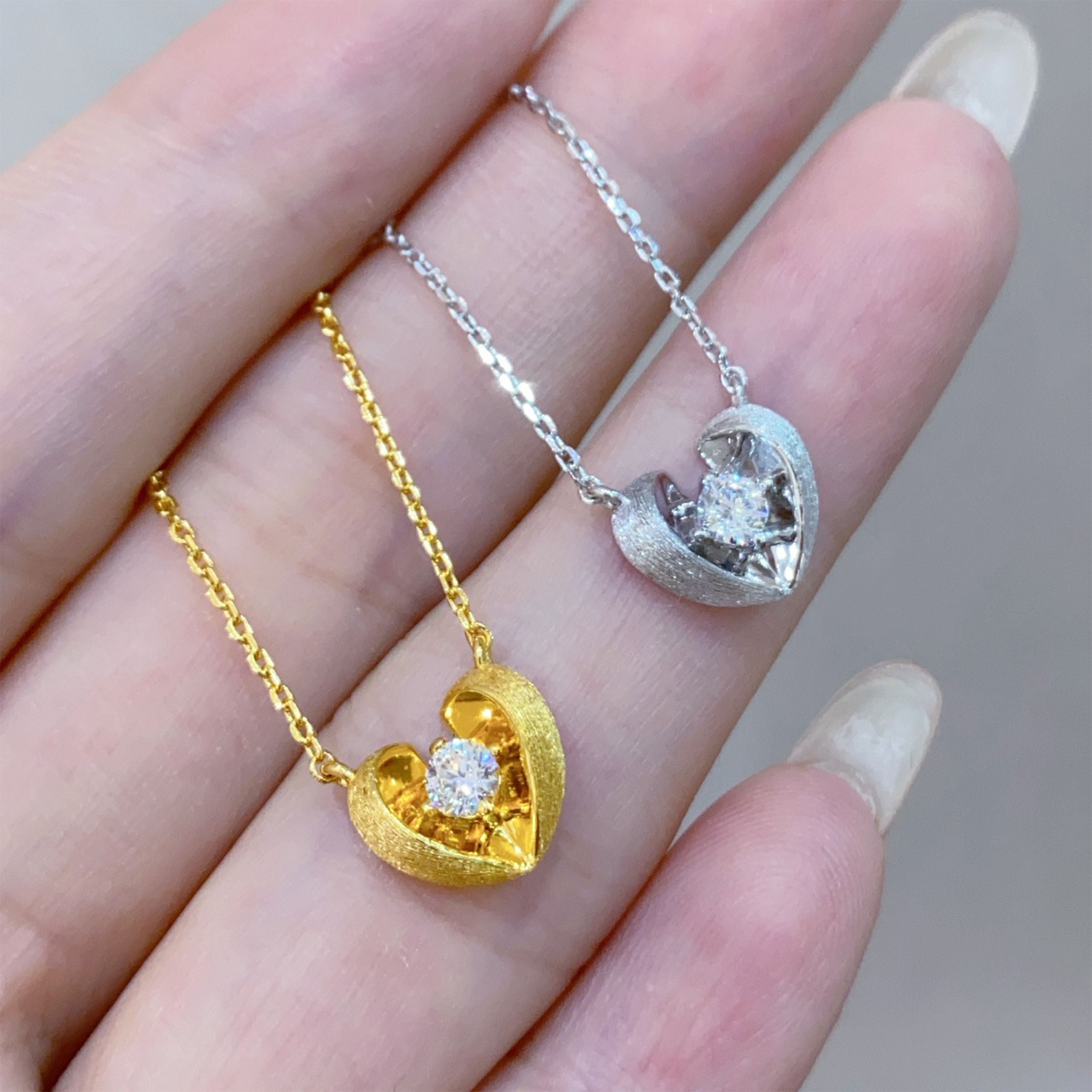 Romantic Heart Necklace | Silver Necklace