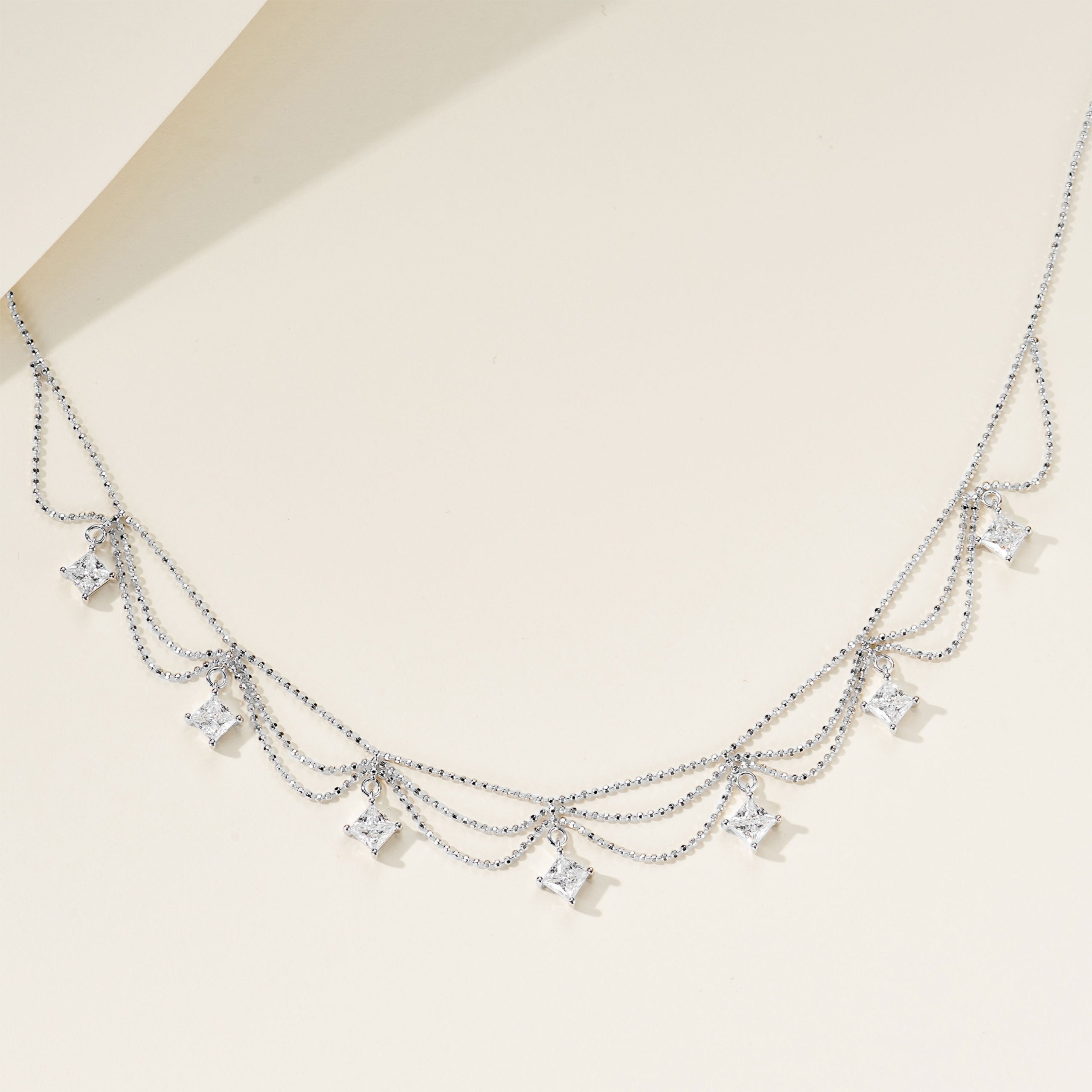 Rainbow Princess Necklace | Silver Necklace