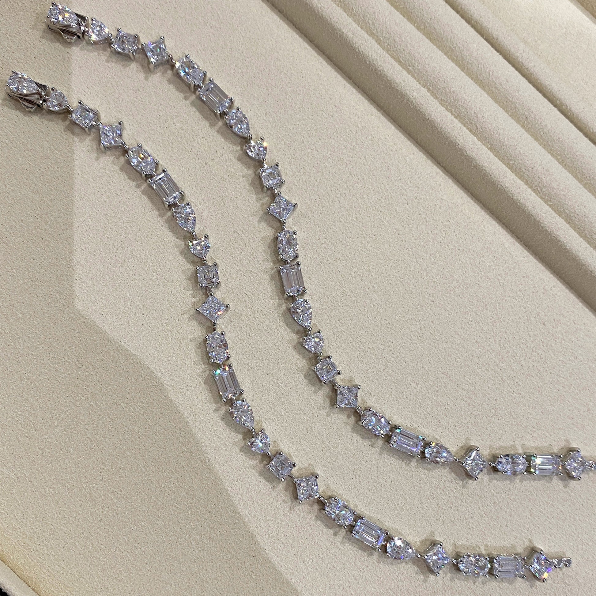 Small Multi-cut Gemstone Bracelet｜Silver Bracelet
