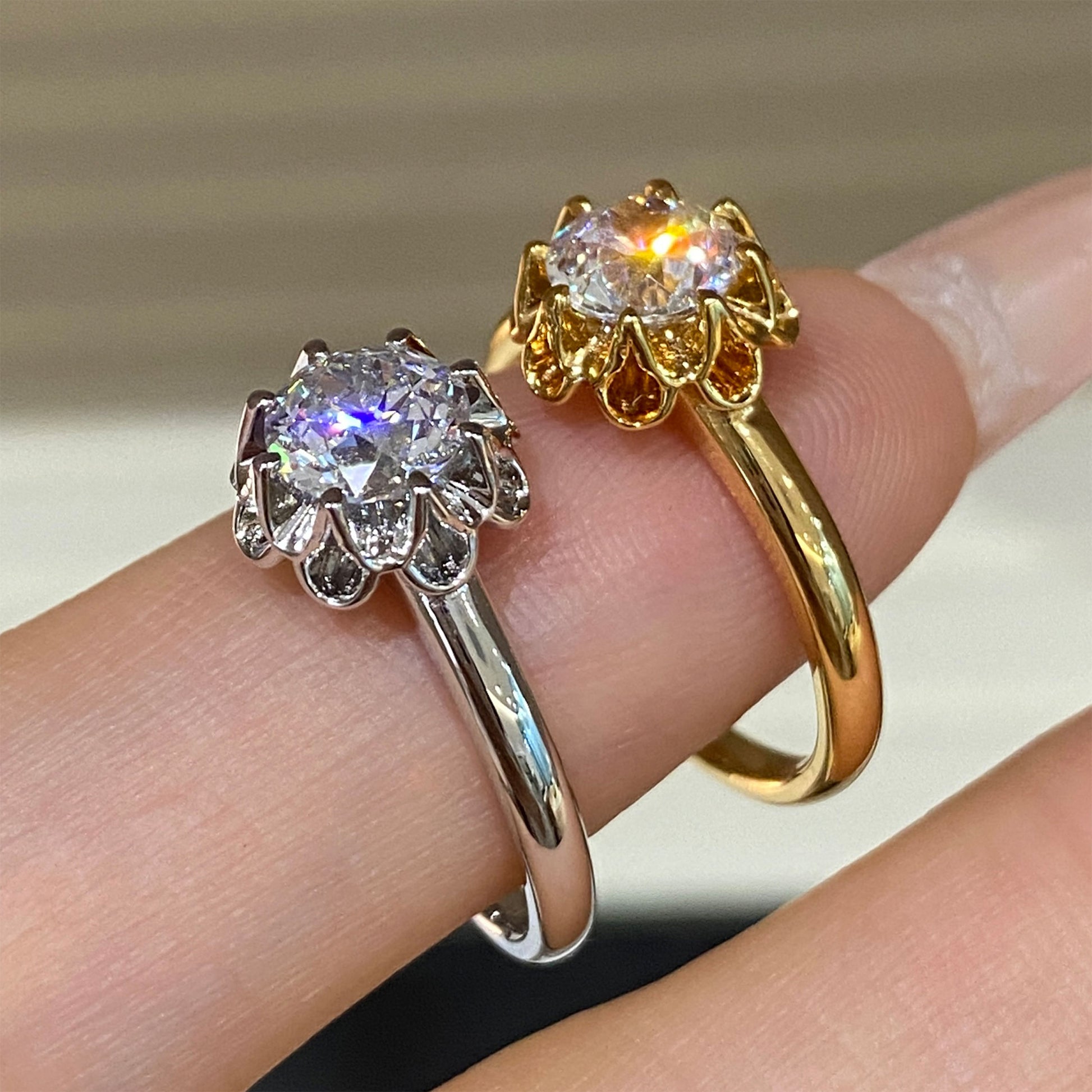 Vintage Bouquet Old European Cut Ring | Silver  Ring