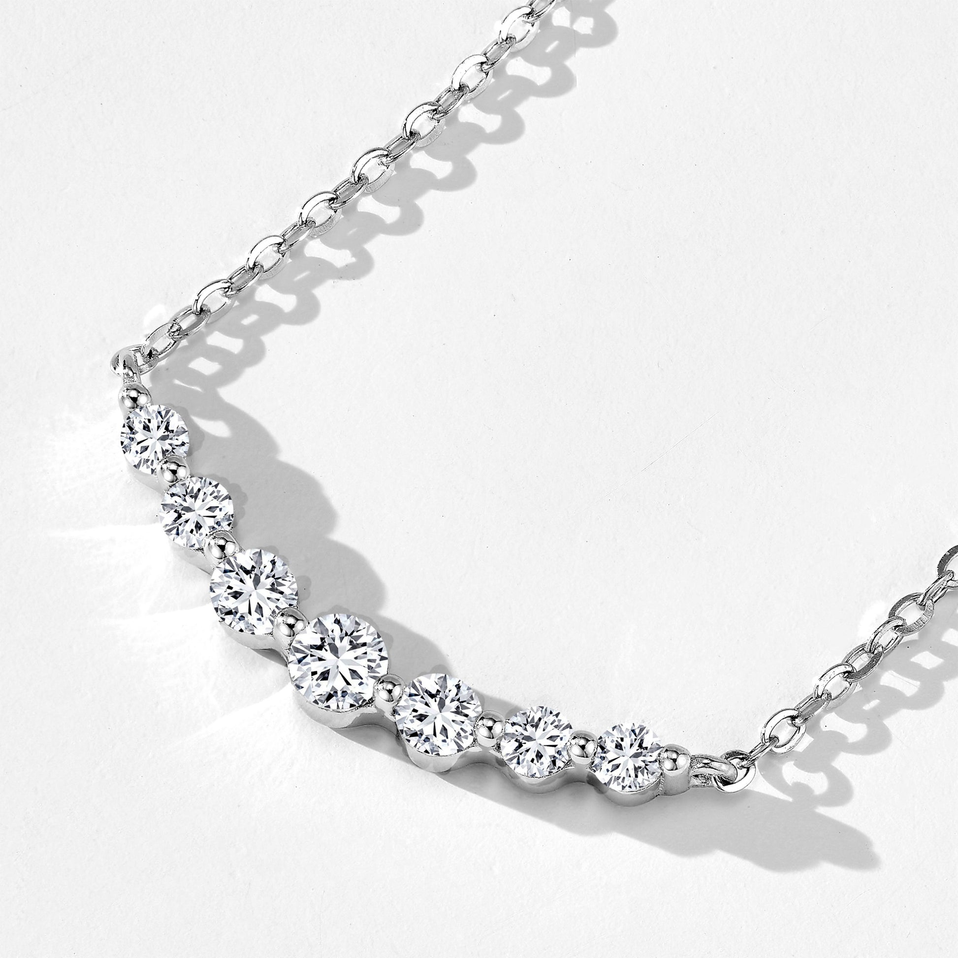 Moissanite Simple Smile Necklace