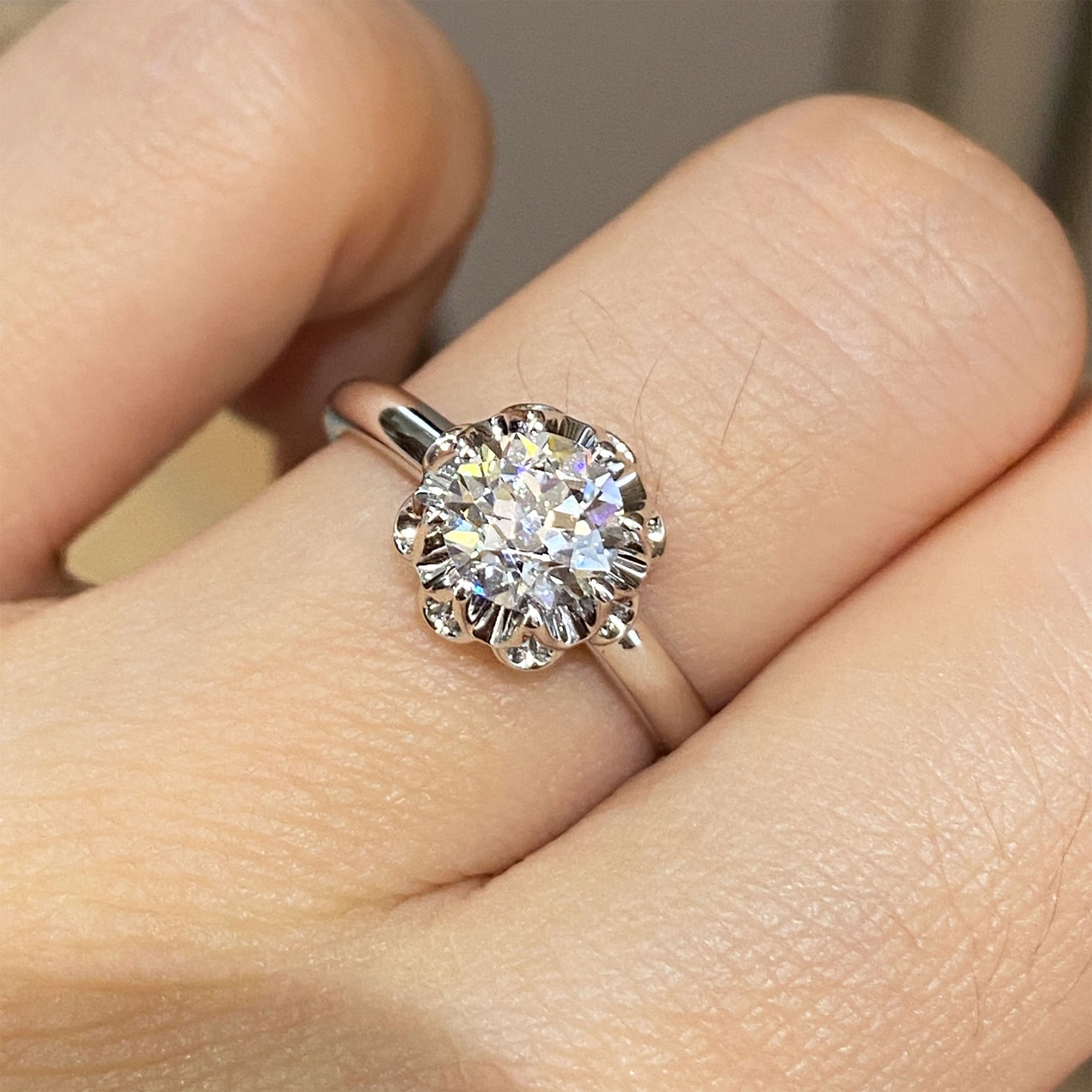 Vintage Bouquet Old European Cut Ring | Silver  Ring