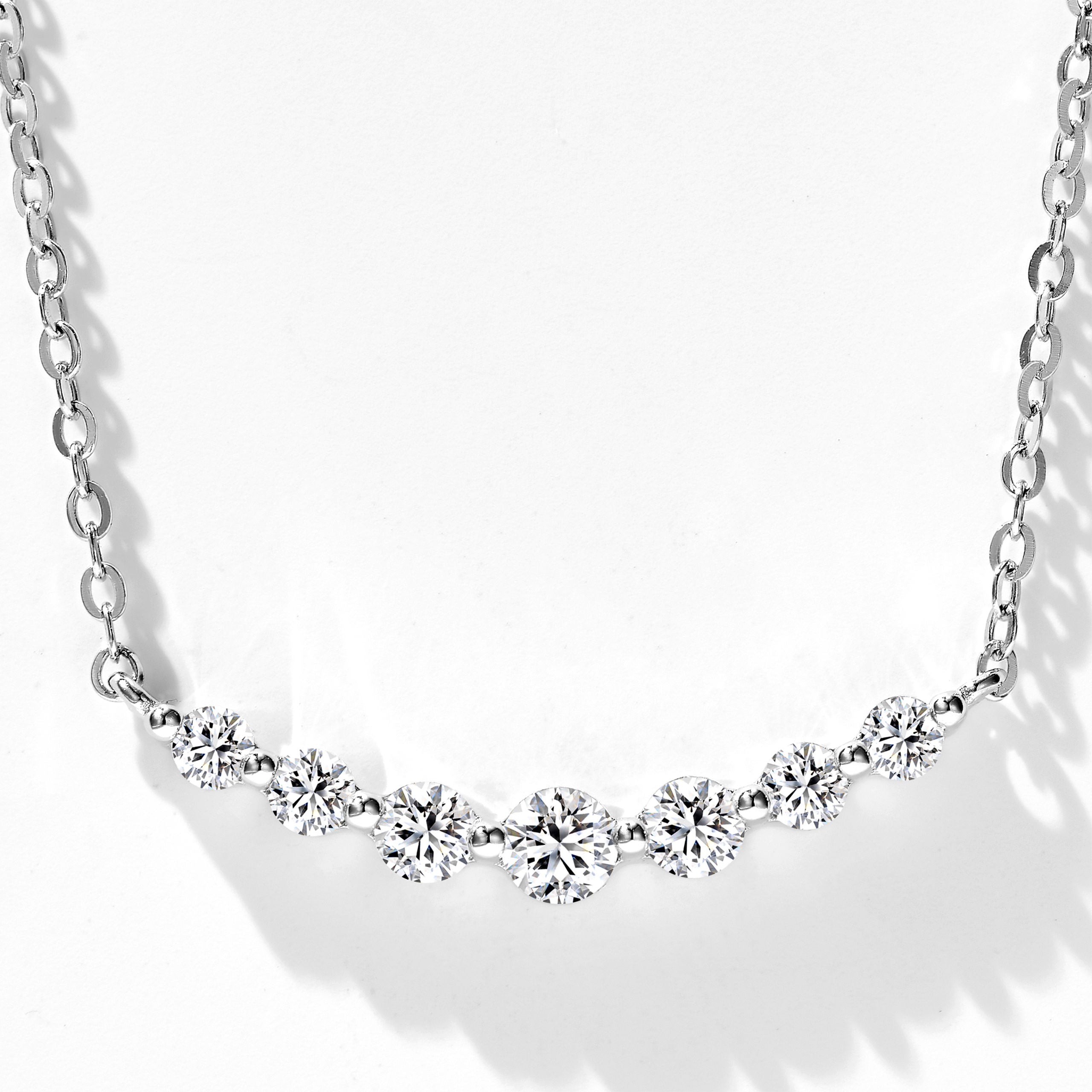 Moissanite Simple Smile Necklace