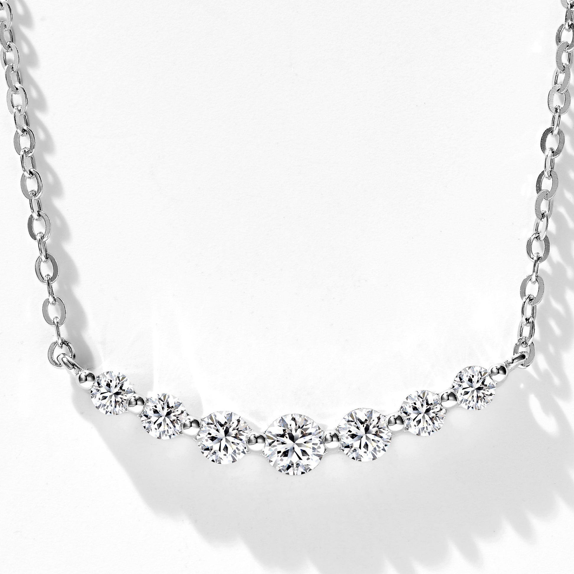 Moissanite Simple Smile Necklace