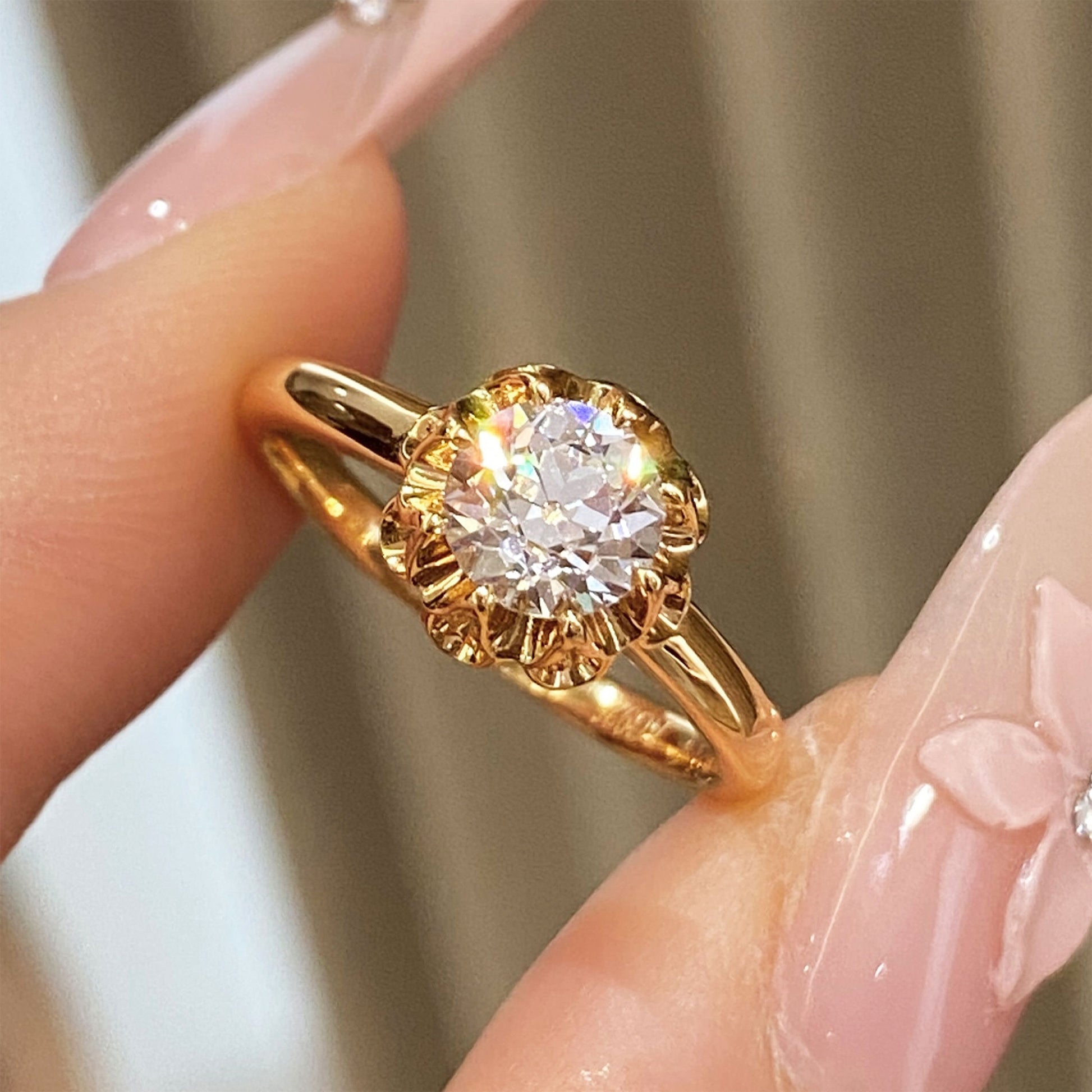 Vintage Bouquet Old European Cut Ring | Silver  Ring