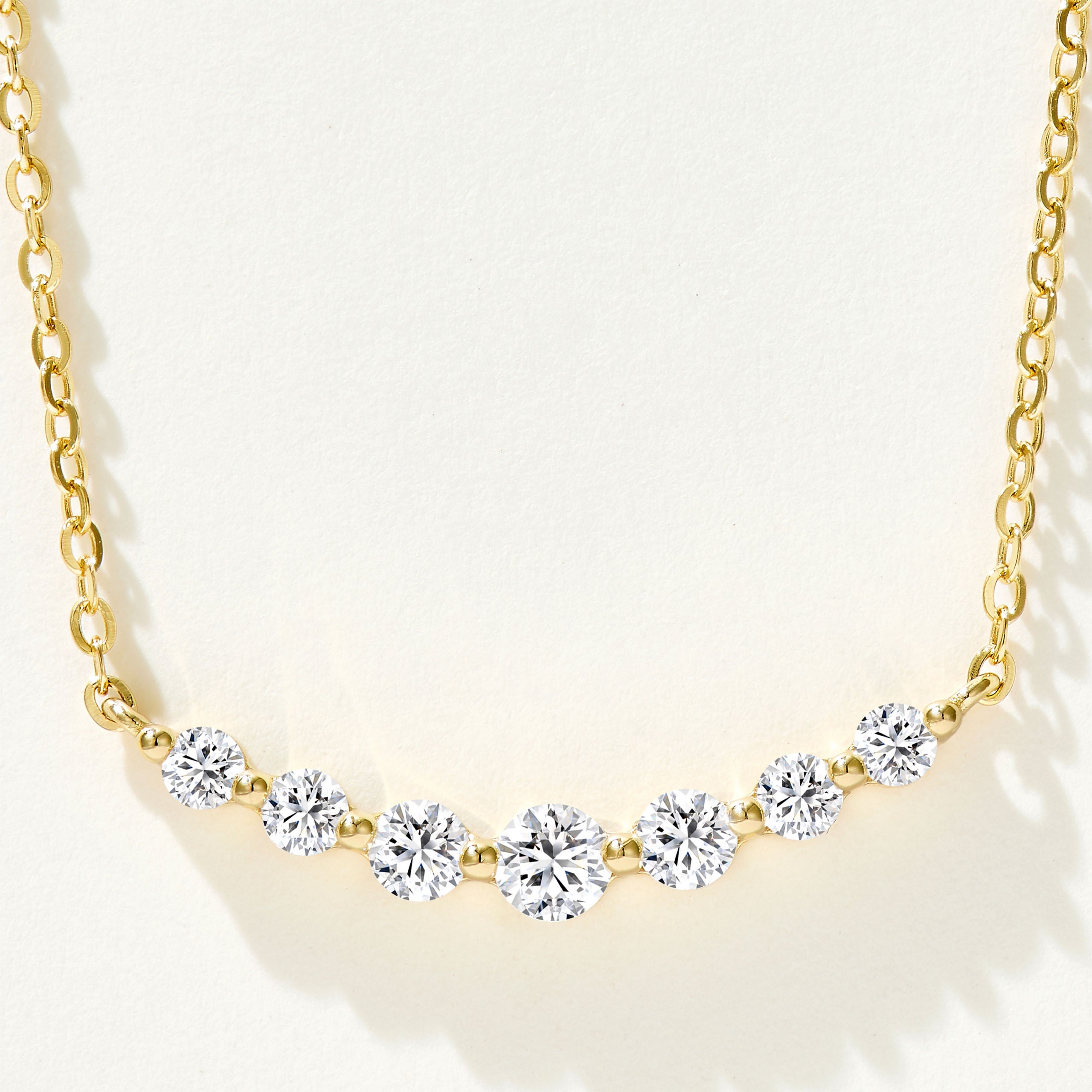 Moissanite Simple Smile Necklace