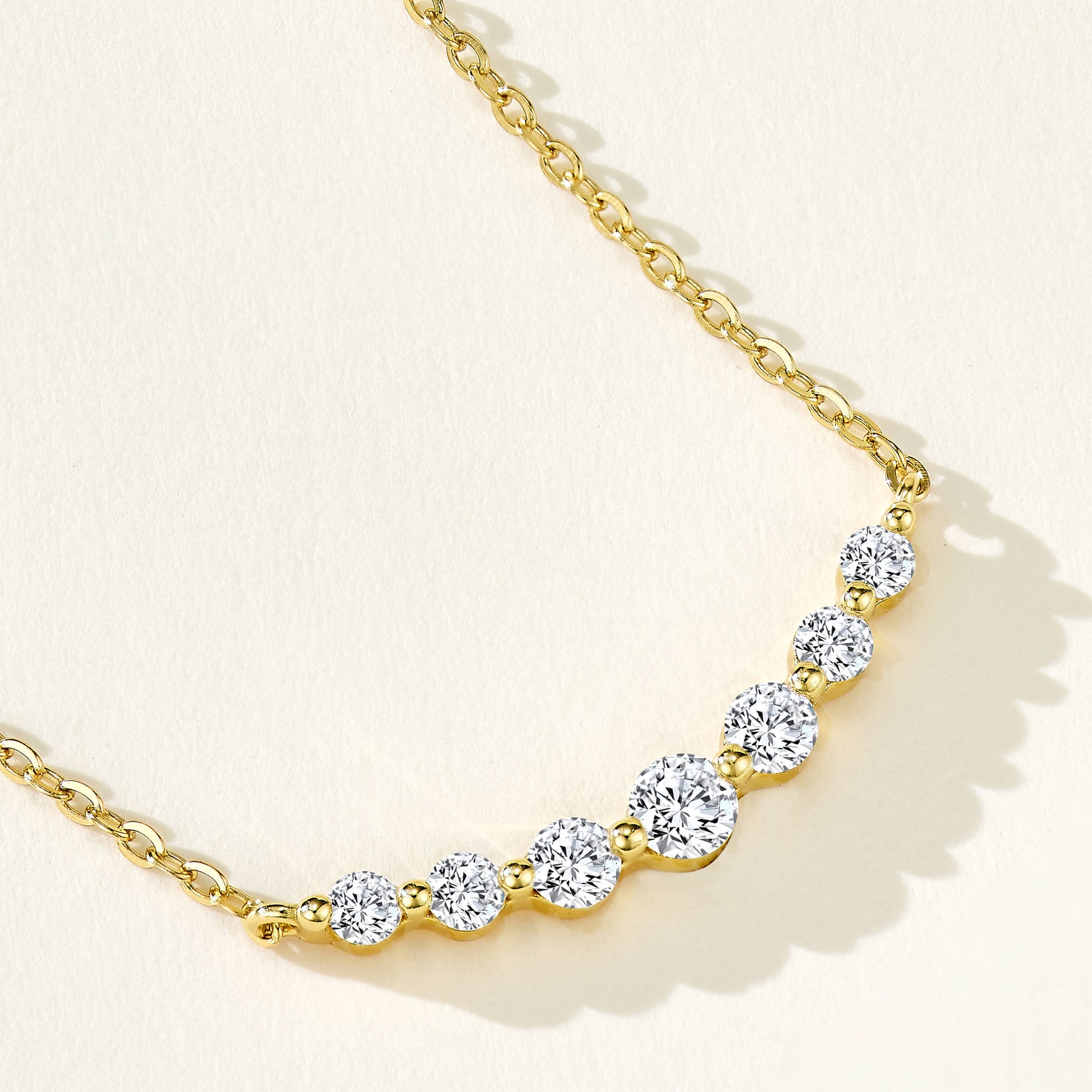 Moissanite Simple Smile Necklace