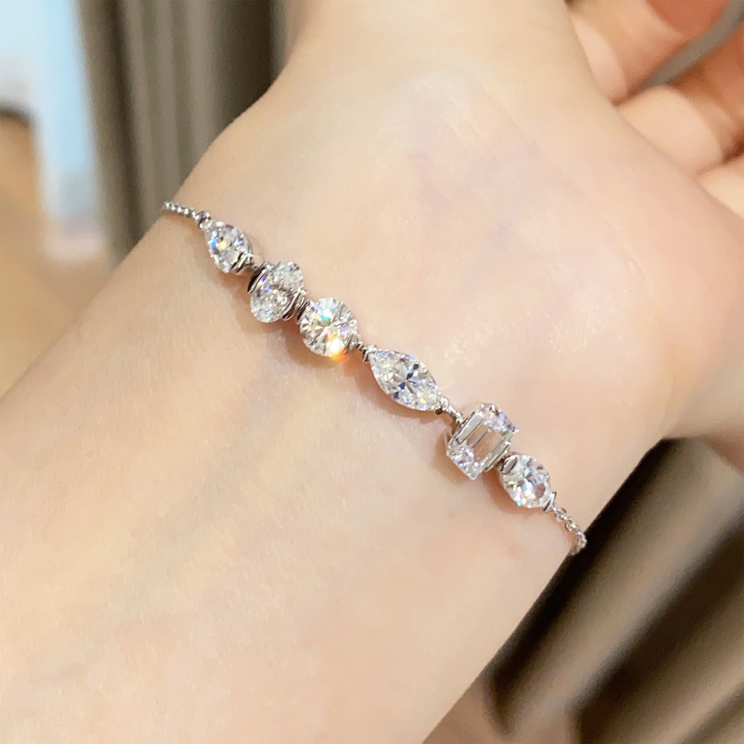 Multi-cut Smile Bracelet｜Silver Bracelet
