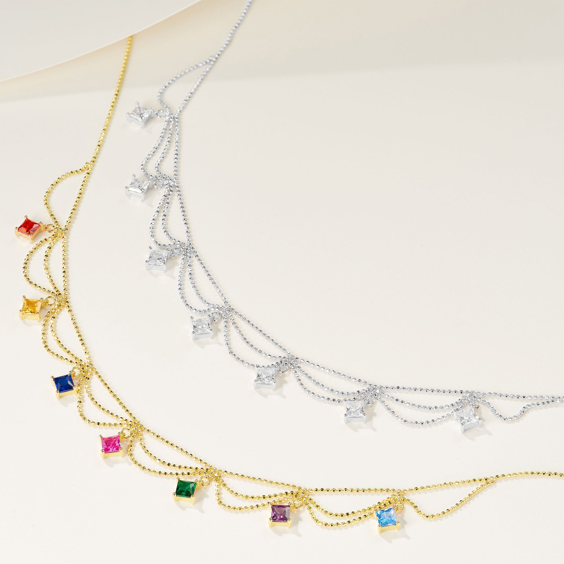 Rainbow Princess Necklace｜Silver Necklace