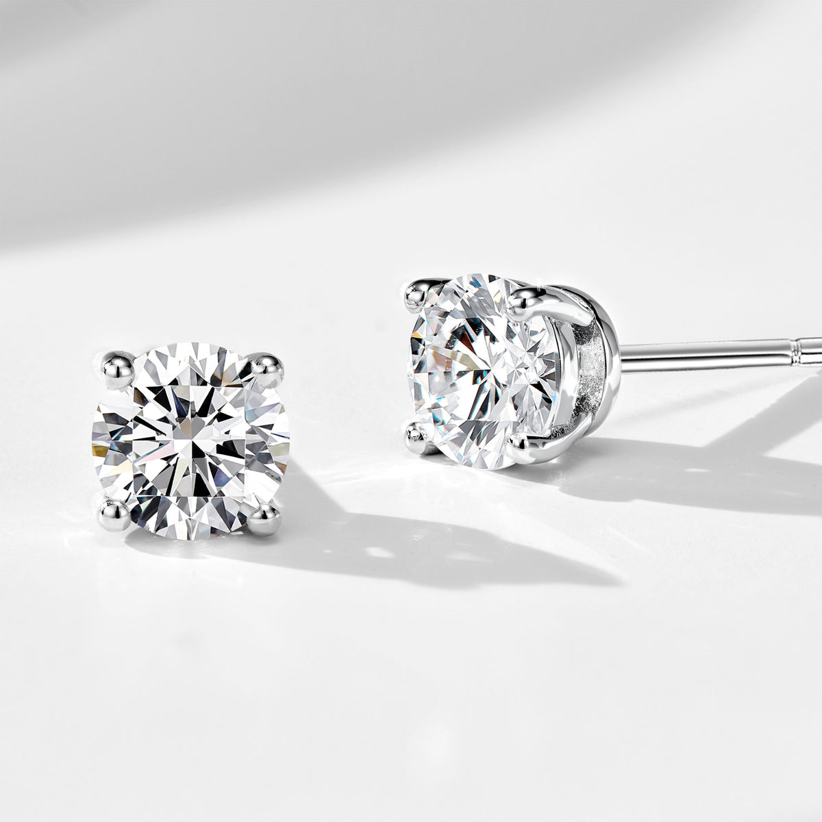 0.5ct Lab Grown Diamond Stud Earrings | Silver Earrings