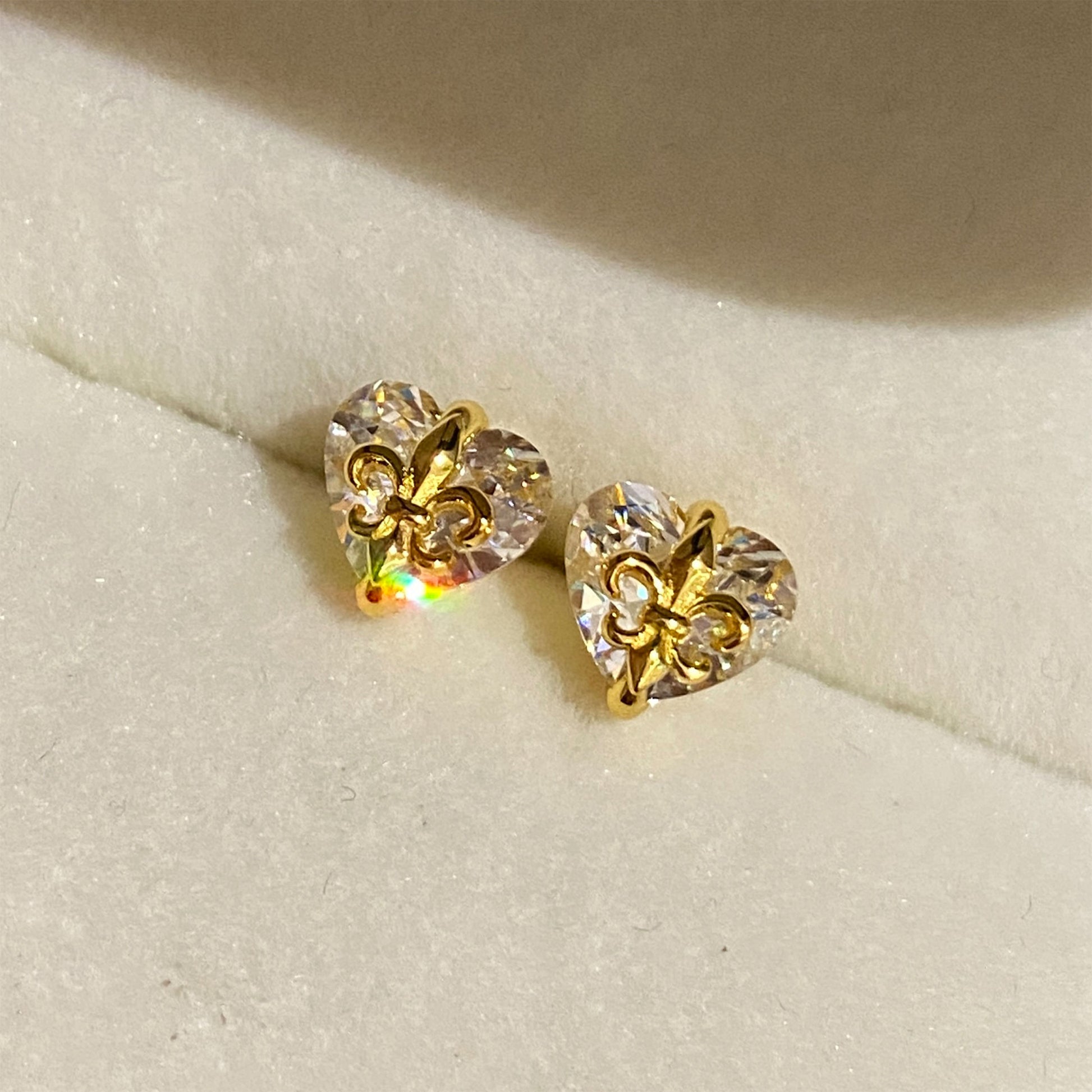 Iris Heart Earrings | Silver Earrings