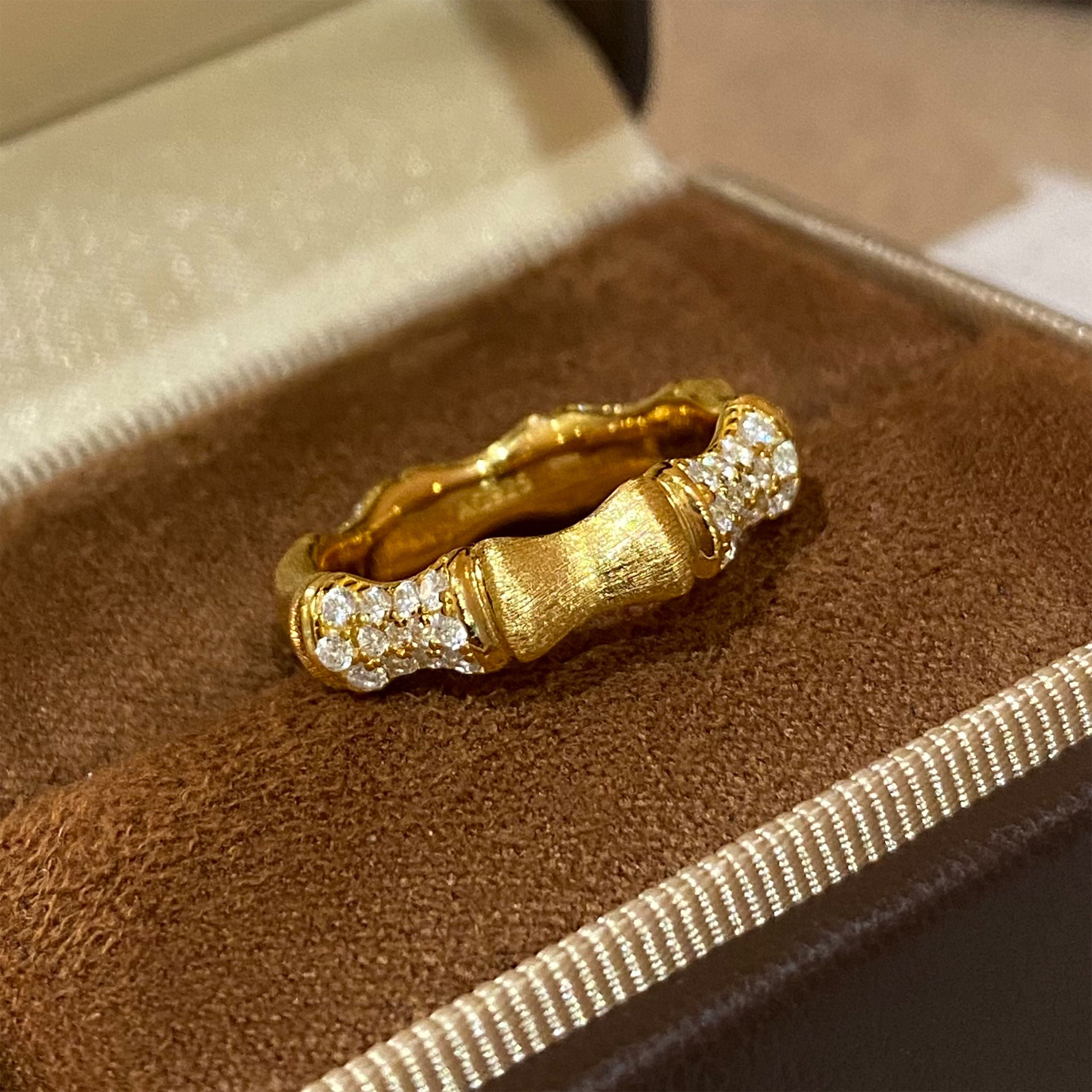 Chic Brushed Bamboo-Joint Ring | Silver  Ring