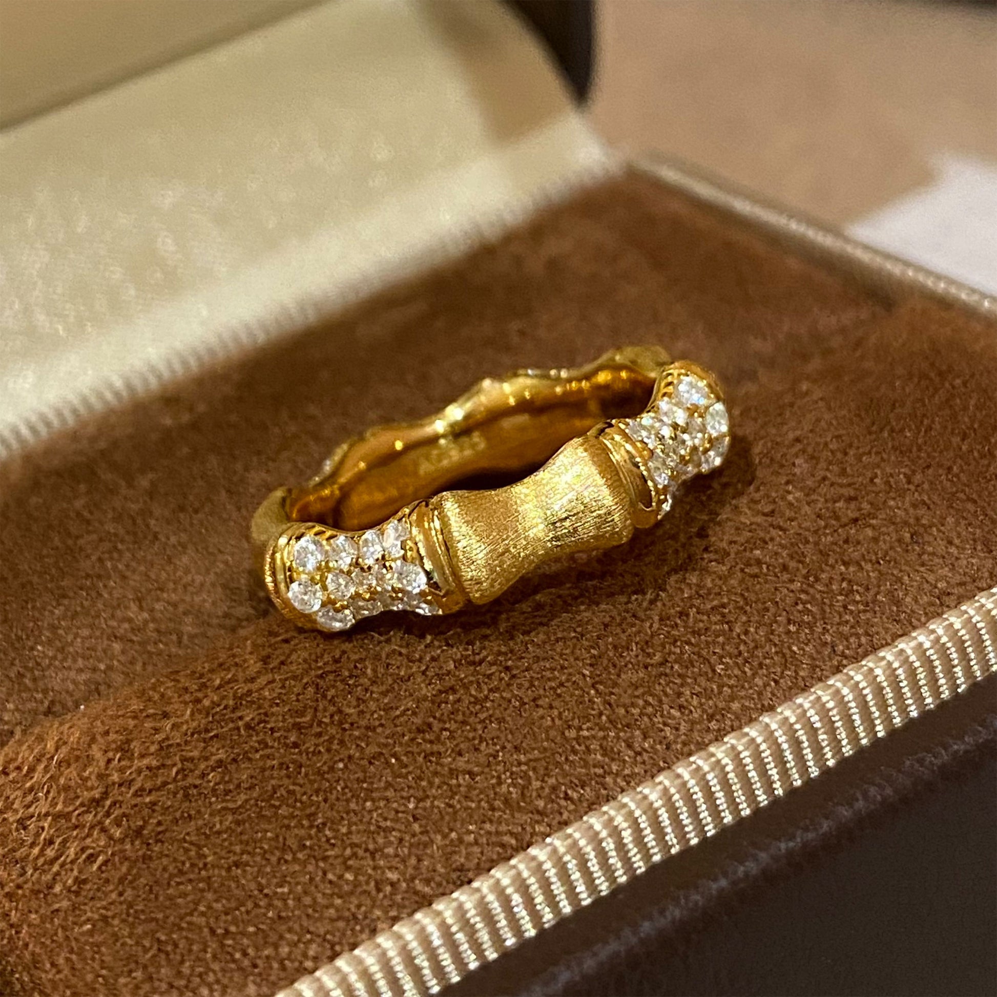 Chic Brushed Bamboo-Joint Ring | Silver  Ring