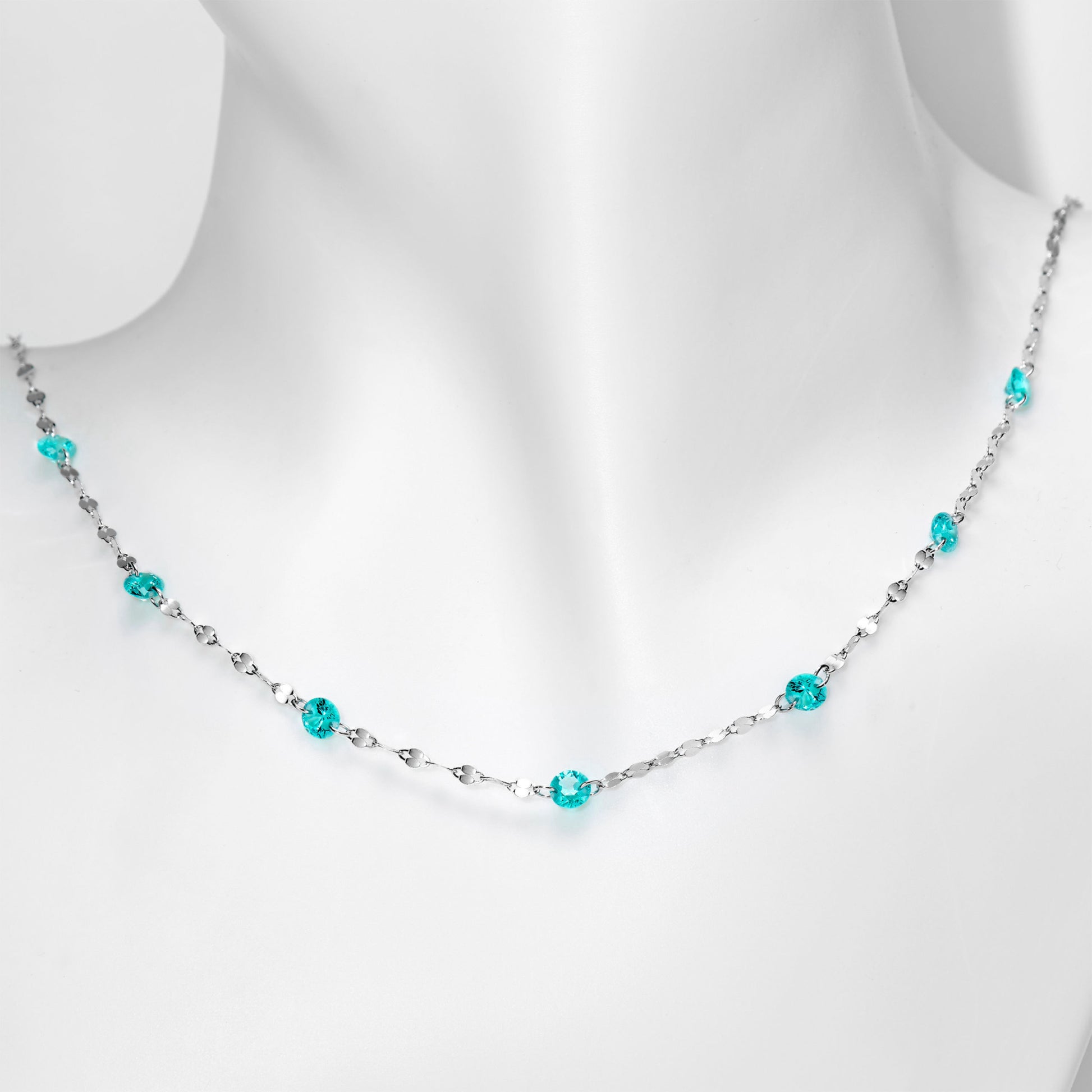 Shimmer Wave Choker Necklace | Silver Necklace