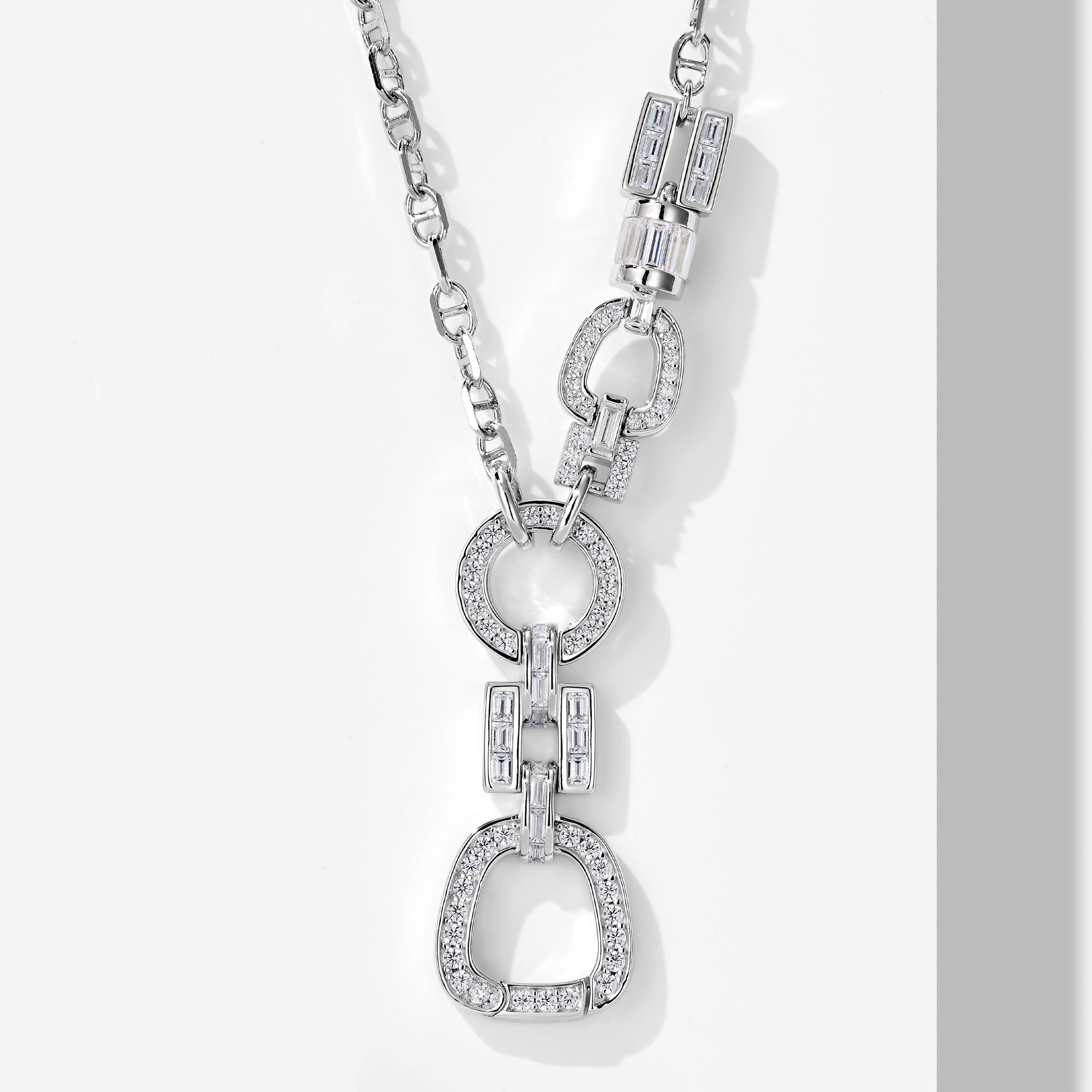 Seamless Inlay Universal Clasp Necklace | Sterling Silver