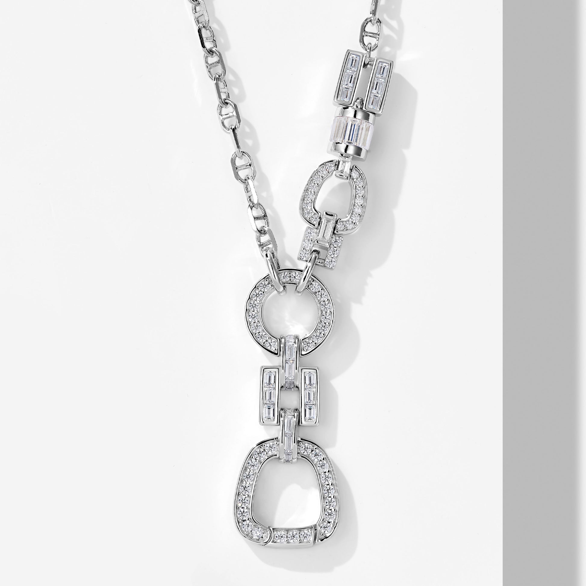 Seamless Inlay Universal Clasp Necklace | Sterling Silver