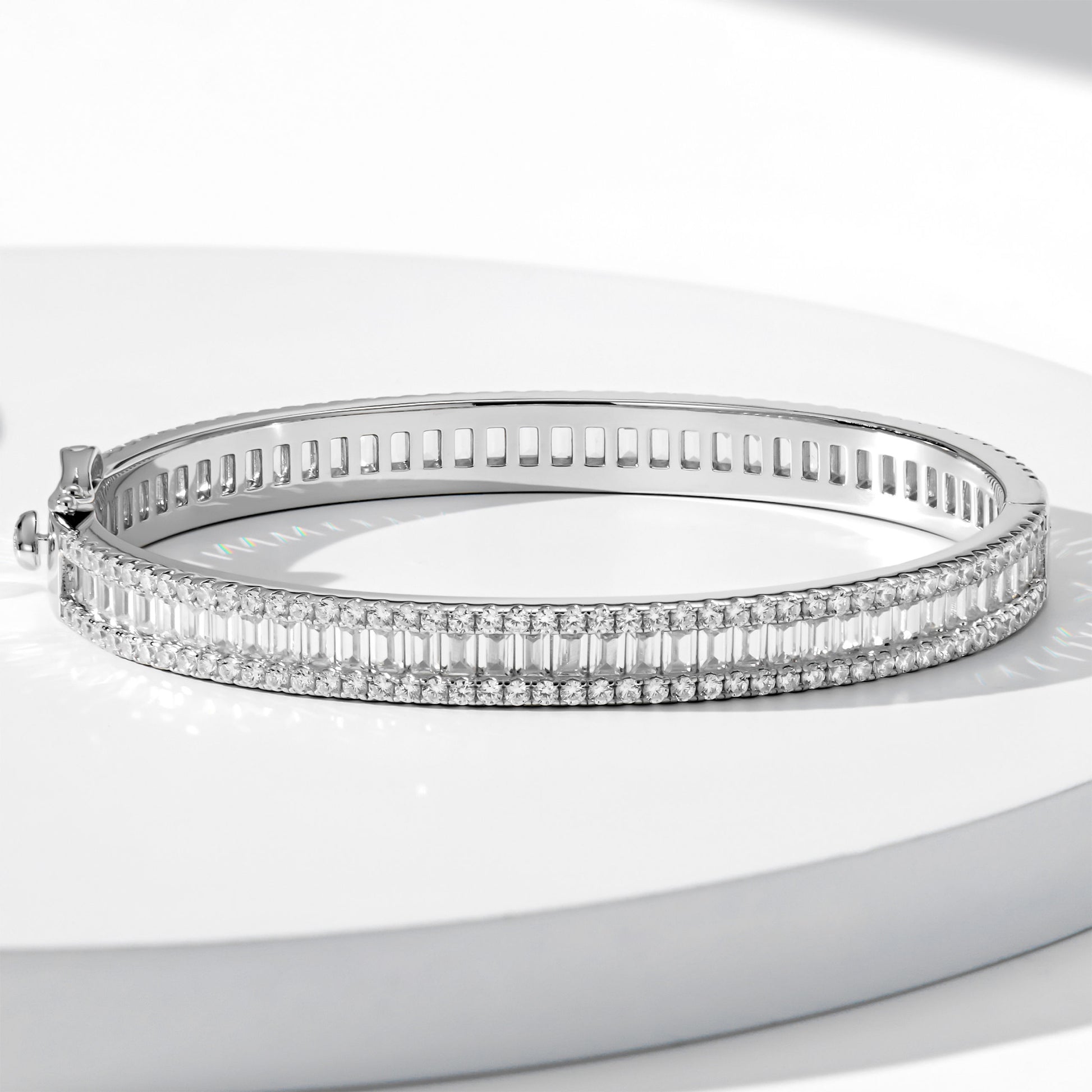 Delicate Baguette-Cut Bracelet | Silver Bracelet