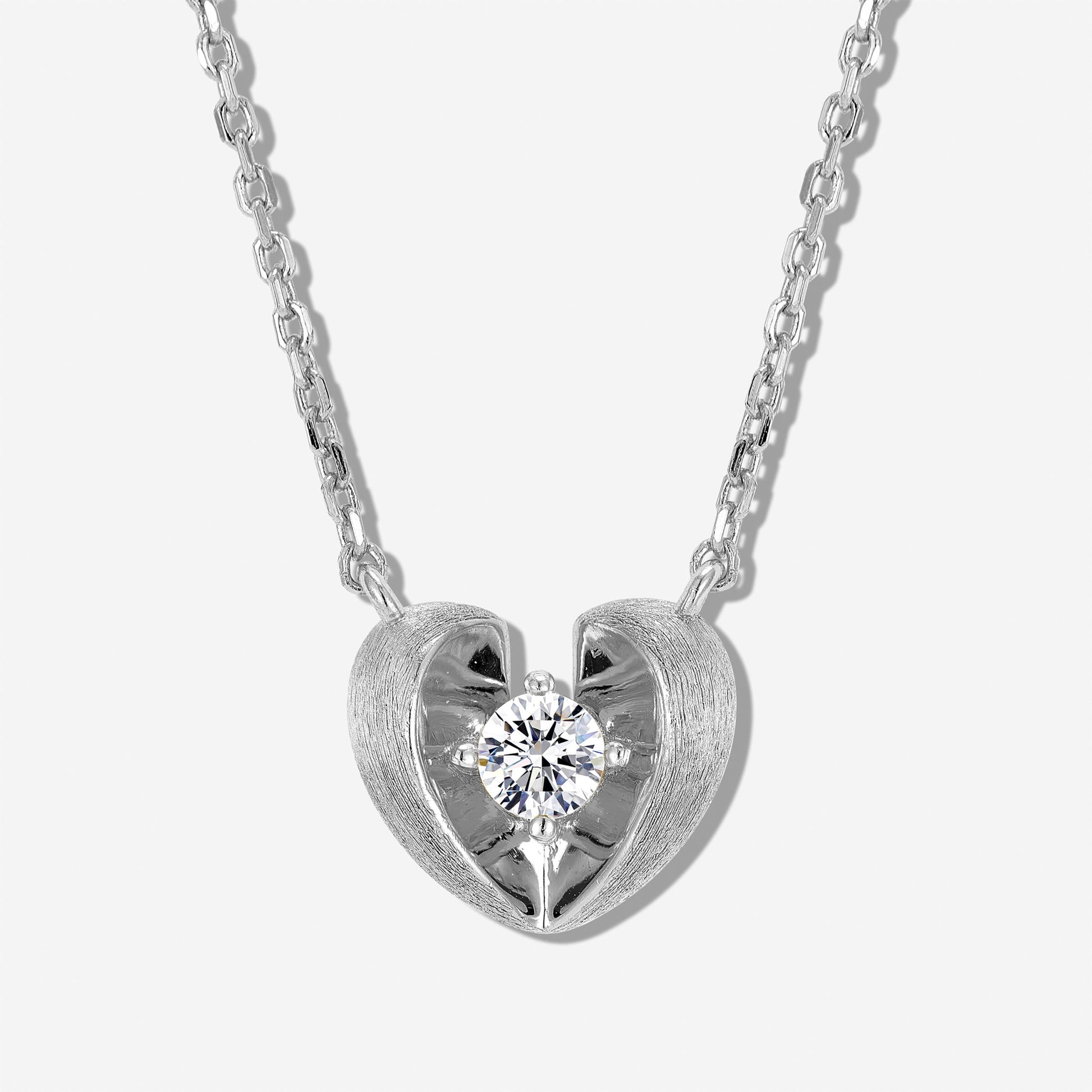 Romantic Heart Necklace | Silver Necklace
