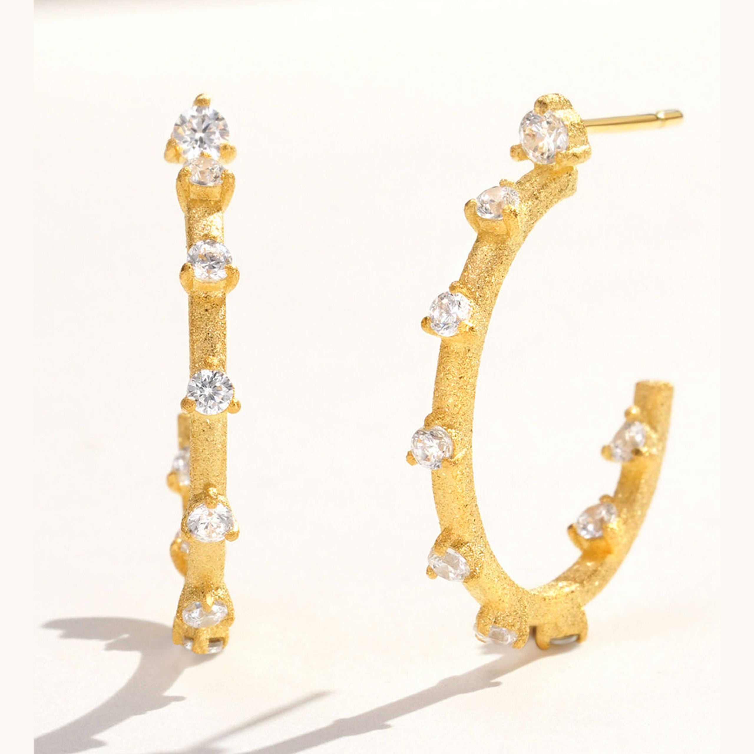Hammered Branch Earrings | Silver Earrings