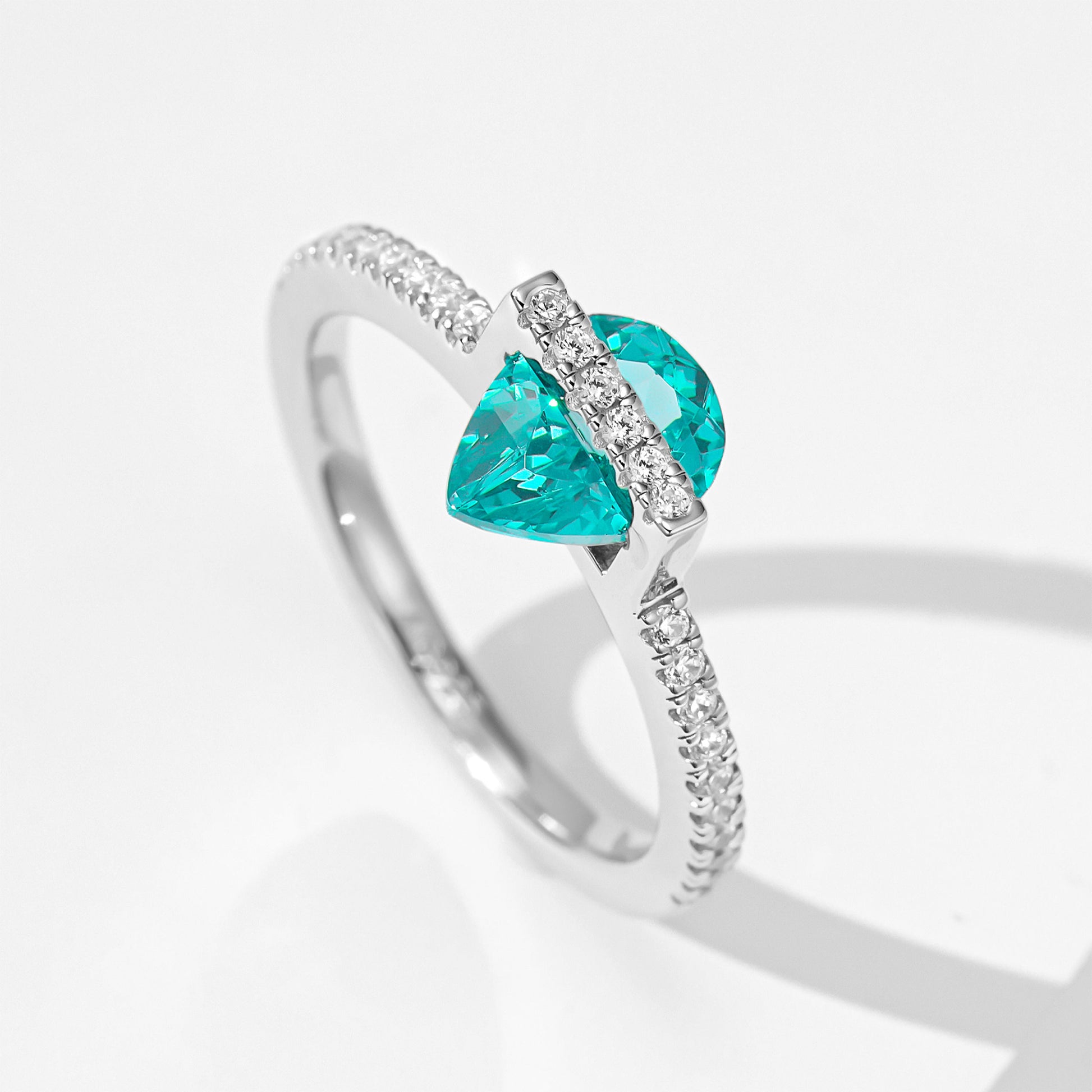 Pear-Shaped Paraiba Ring | Silver Ring