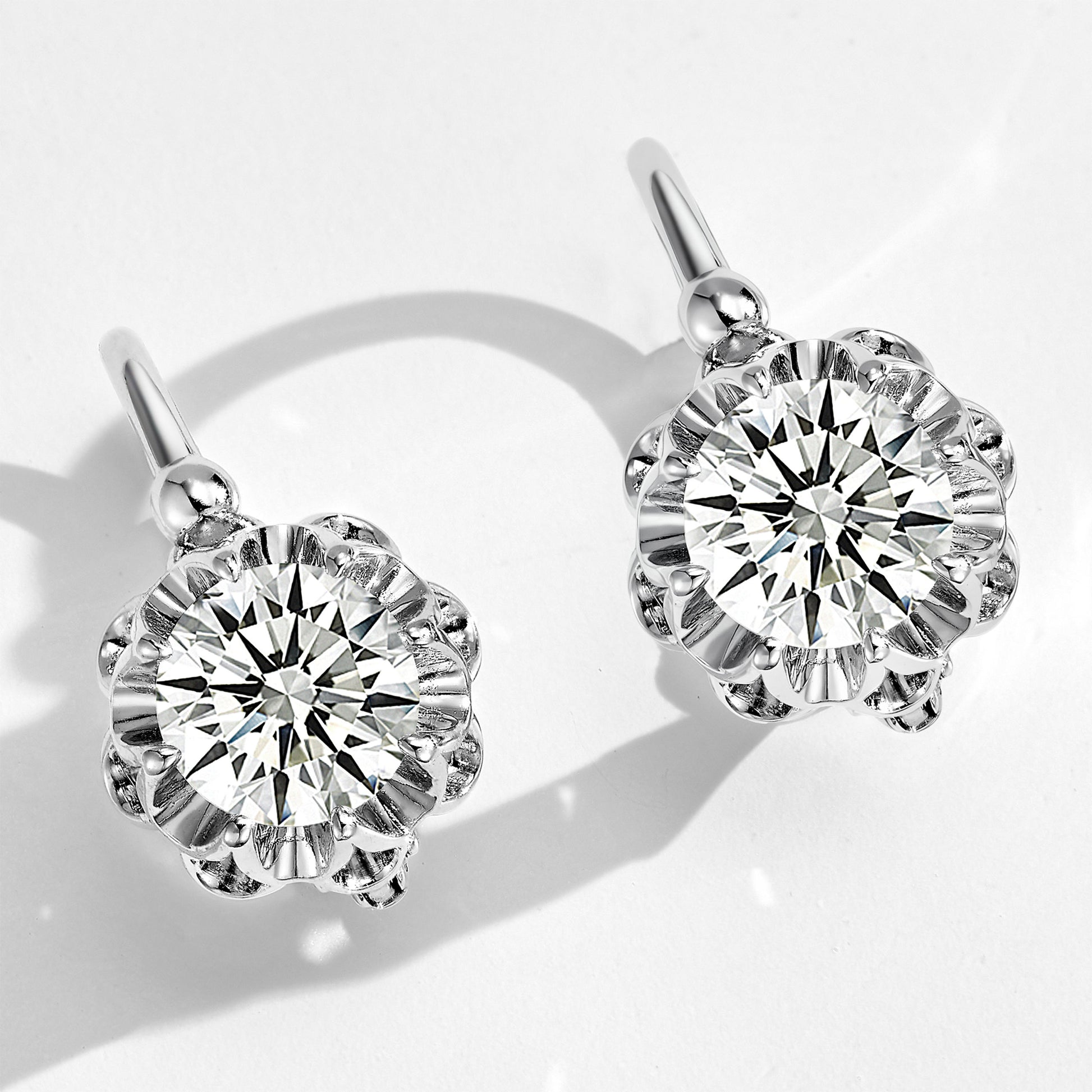 Vintage Bouquet Old European Cut Earrings | Silver Earrings