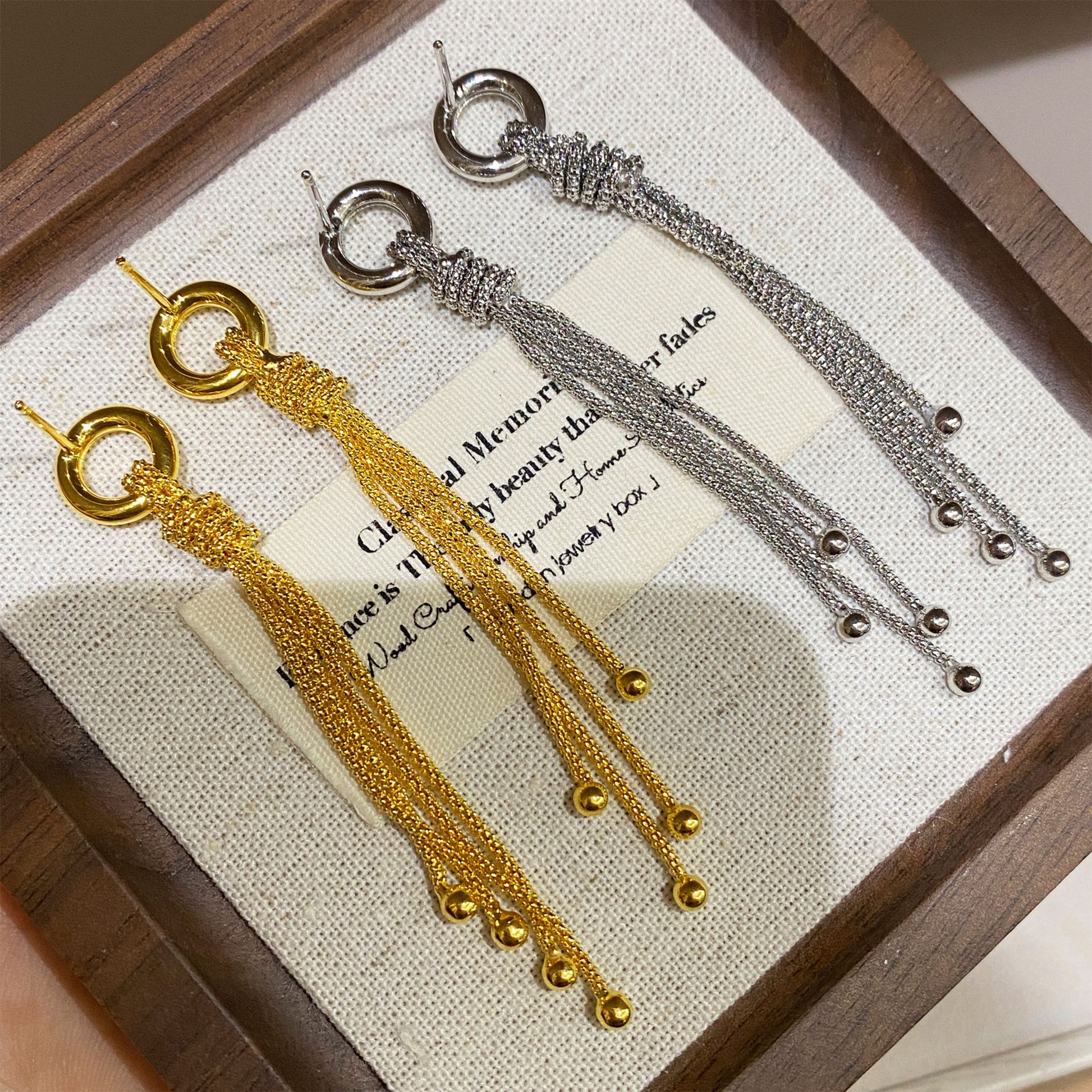Italian Fringed Earrings | Silver Earrings