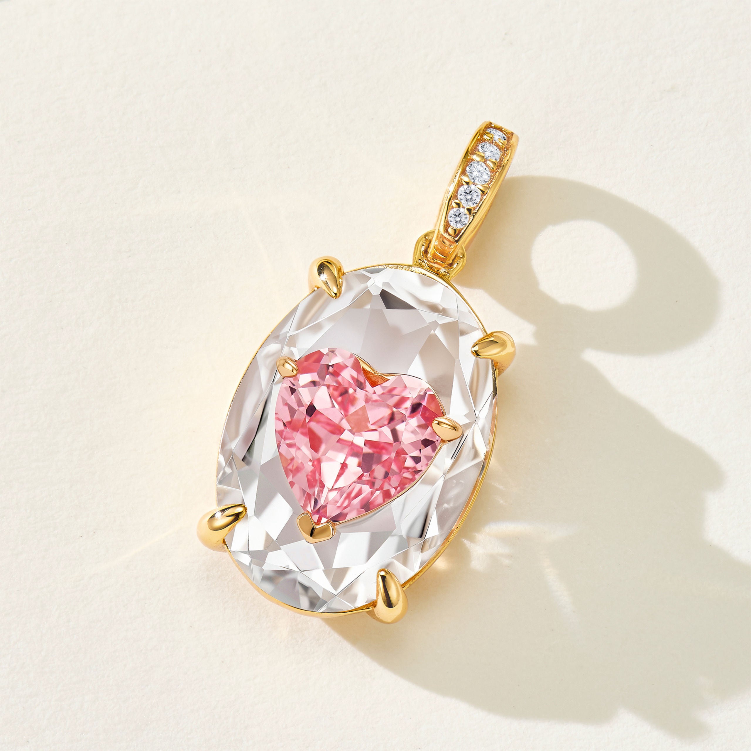 Sweet Heart Clip Pendant | Silver Necklace