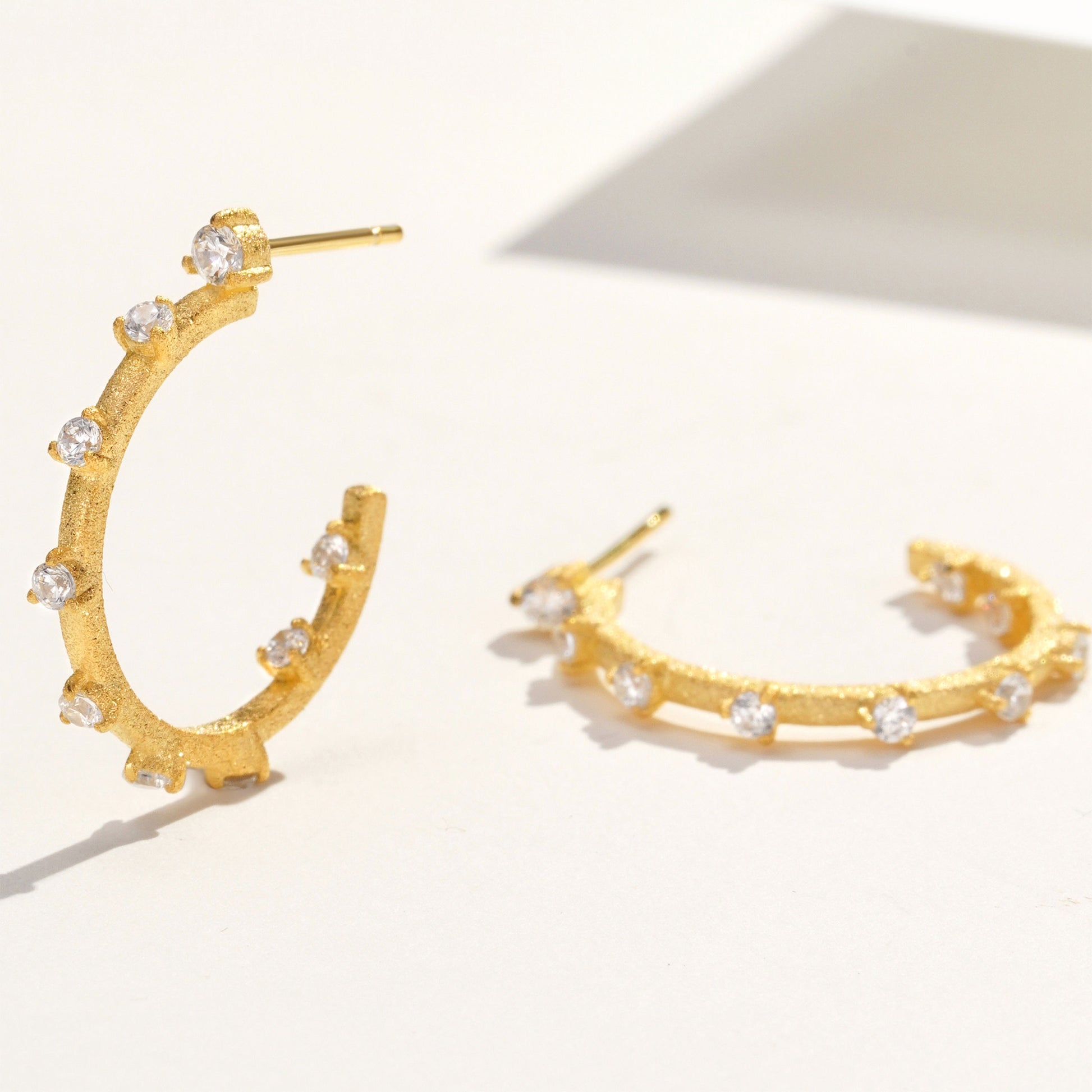 Hammered Branch Earrings | Silver Earrings