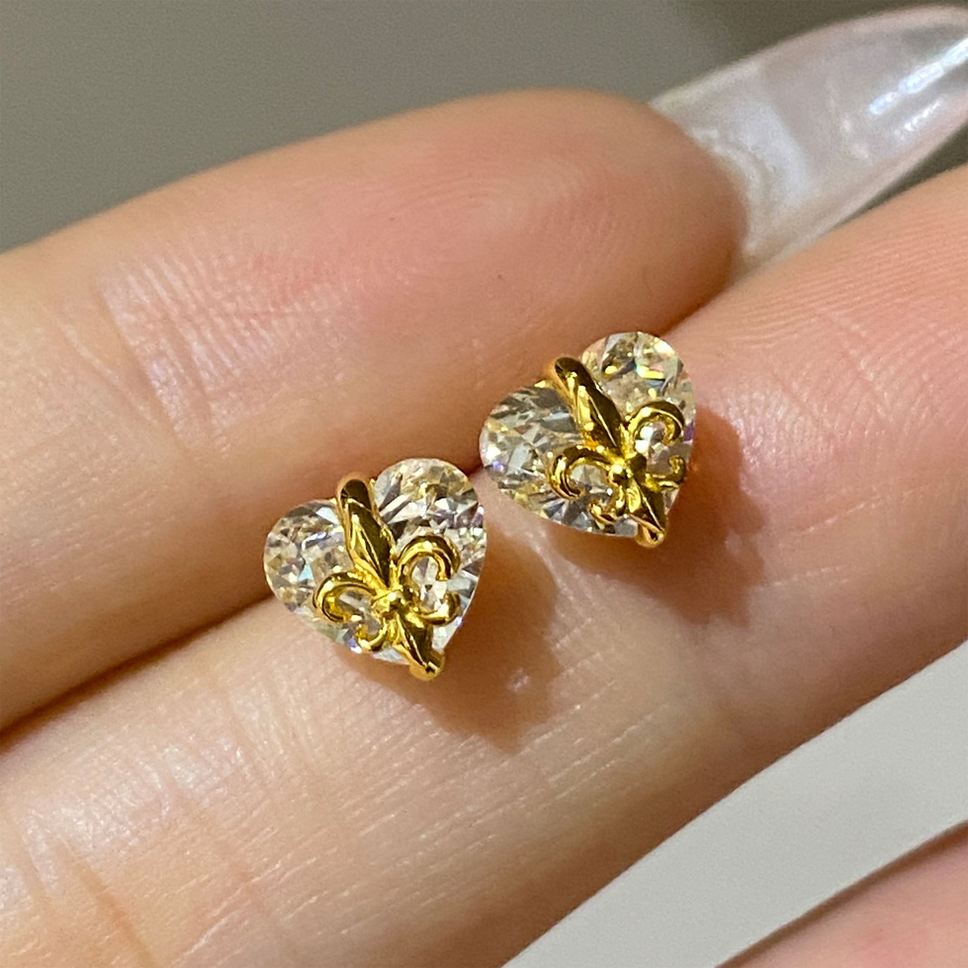 Iris Heart Earrings | Silver Earrings