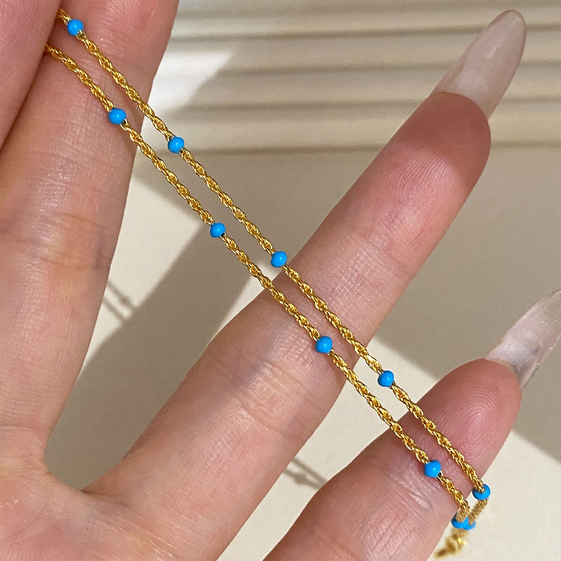 Enamel Double-Layer Twisted Bracelet｜Silver Bracelet