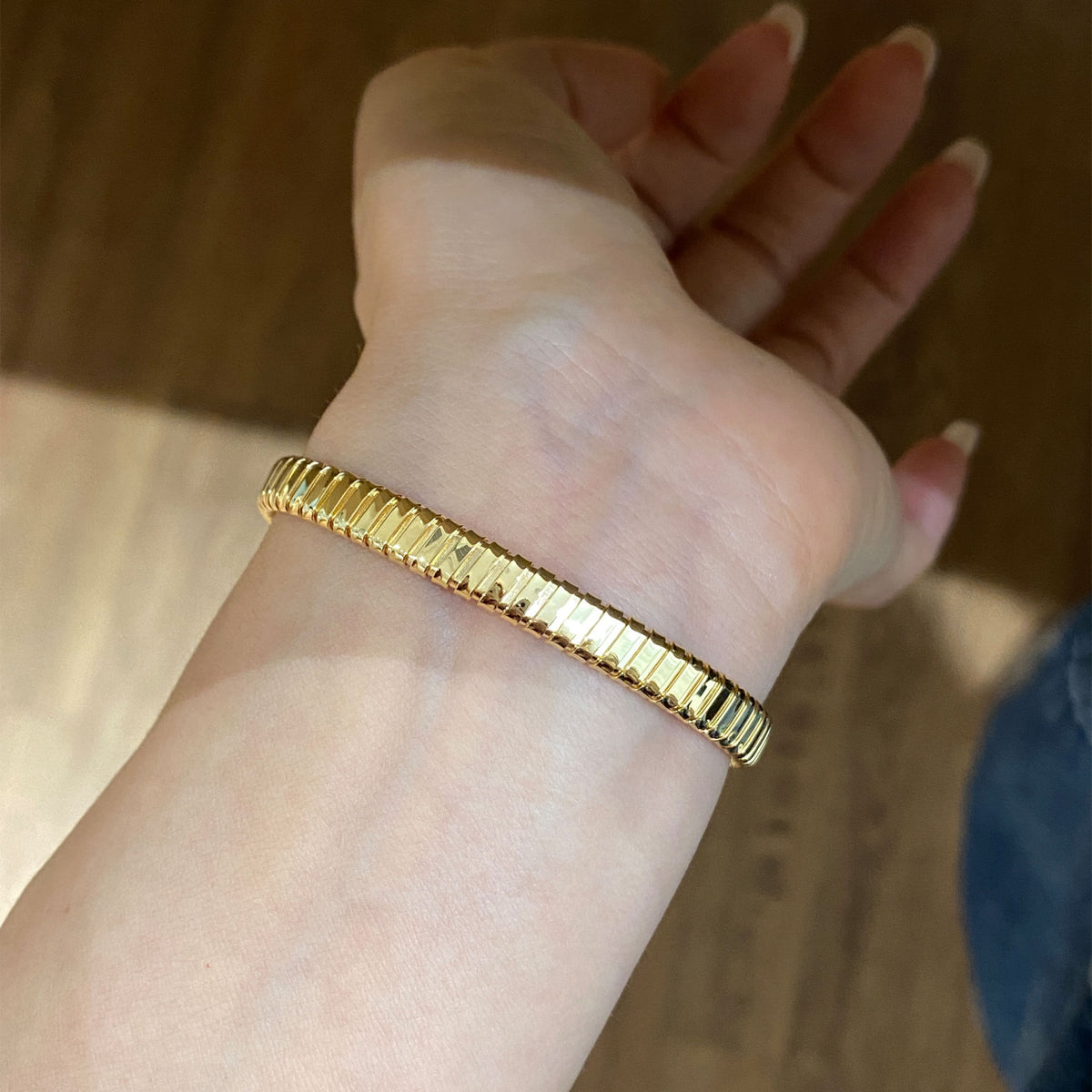 Flexible Gas Tube Bangle | Silver Bracelet