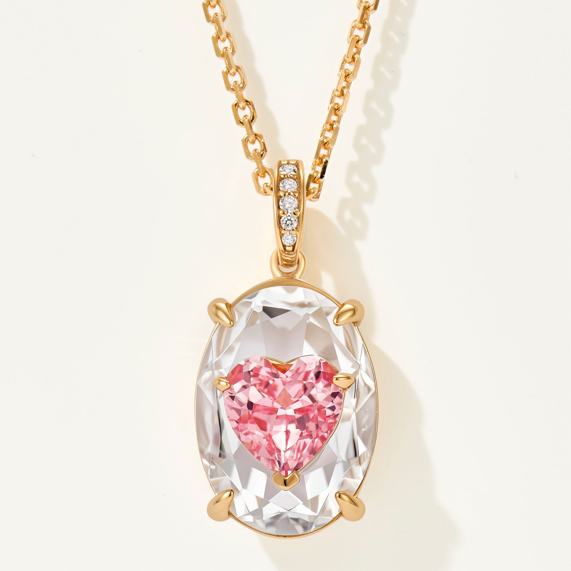 Sweet Heart Clip Pendant | Silver Necklace