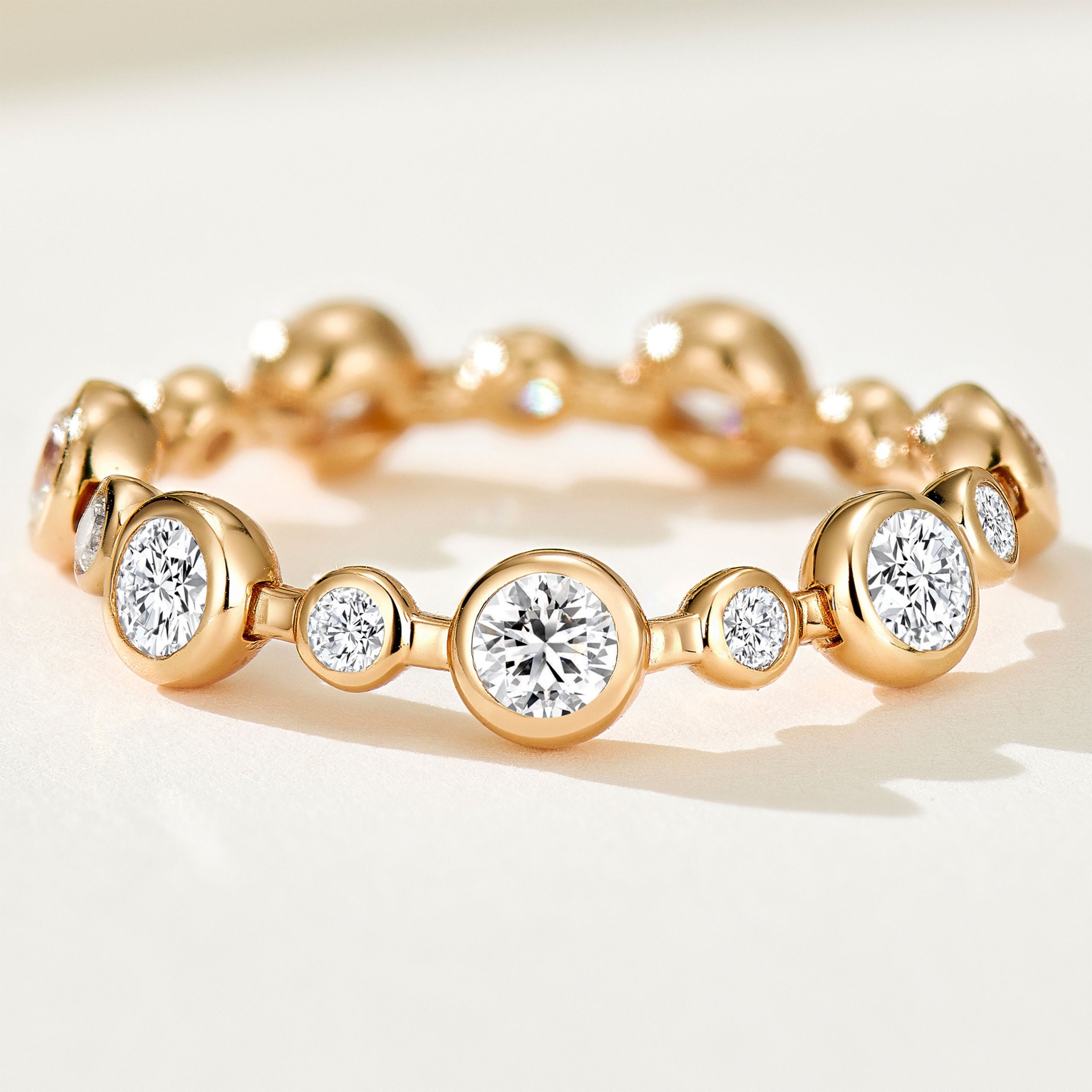 Chic Bubble Chain Ring | Silver  Ring