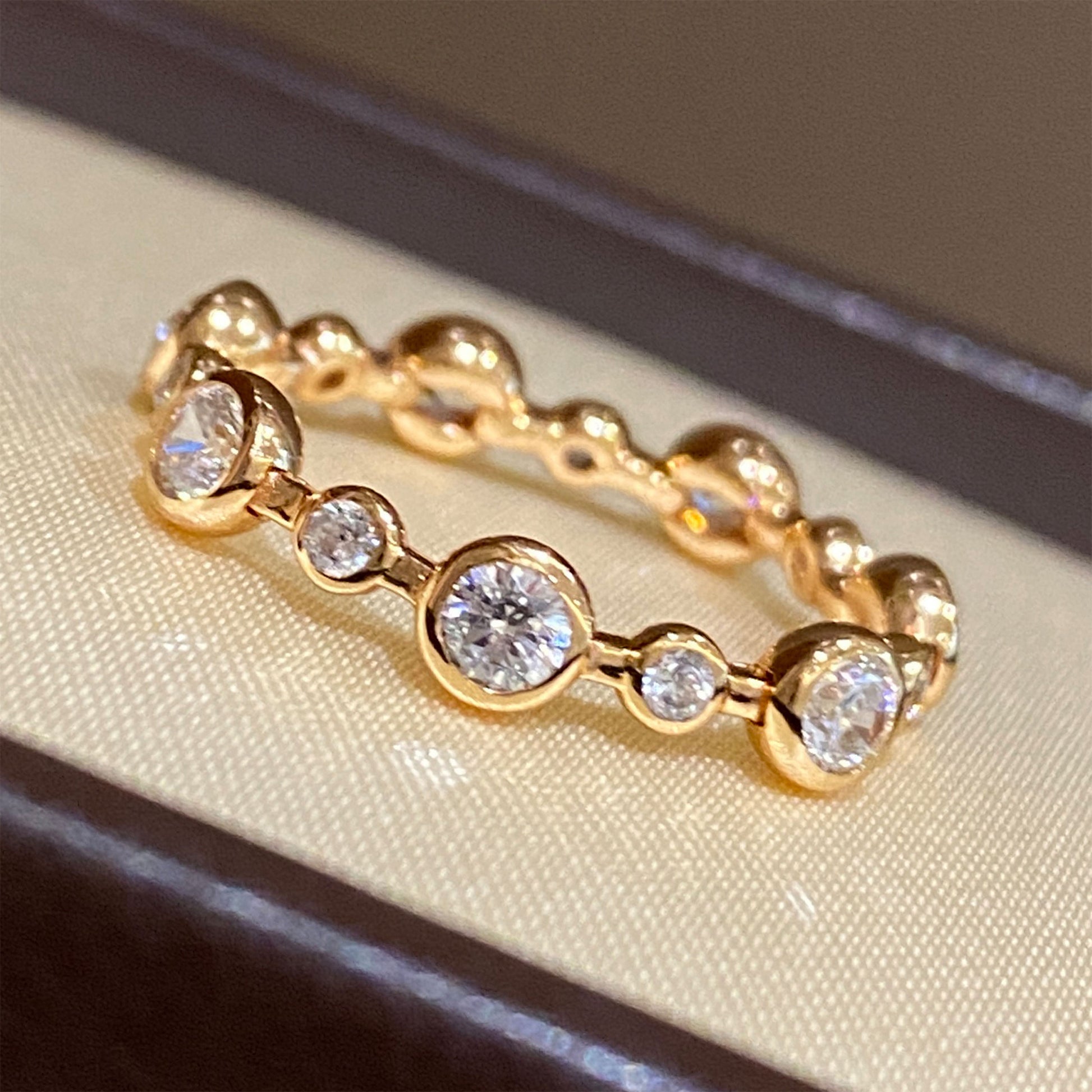 Chic Bubble Chain Ring | Silver  Ring