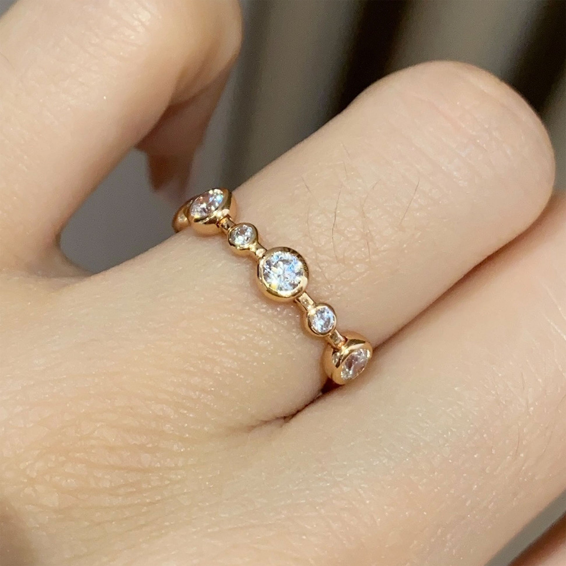 Chic Bubble Chain Ring | Silver  Ring
