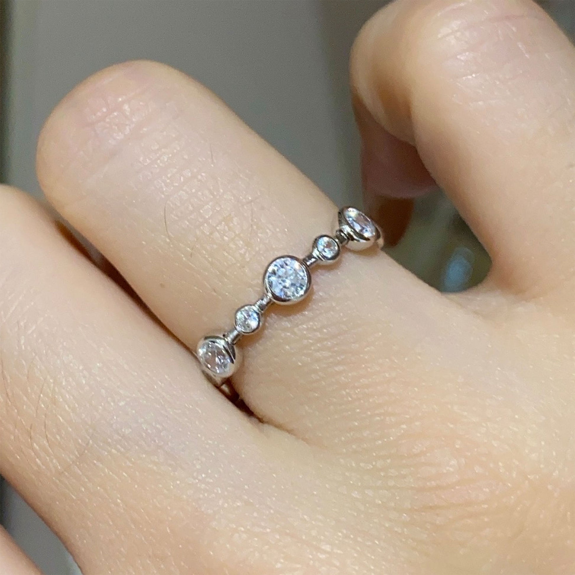 Chic Bubble Chain Ring | Silver  Ring