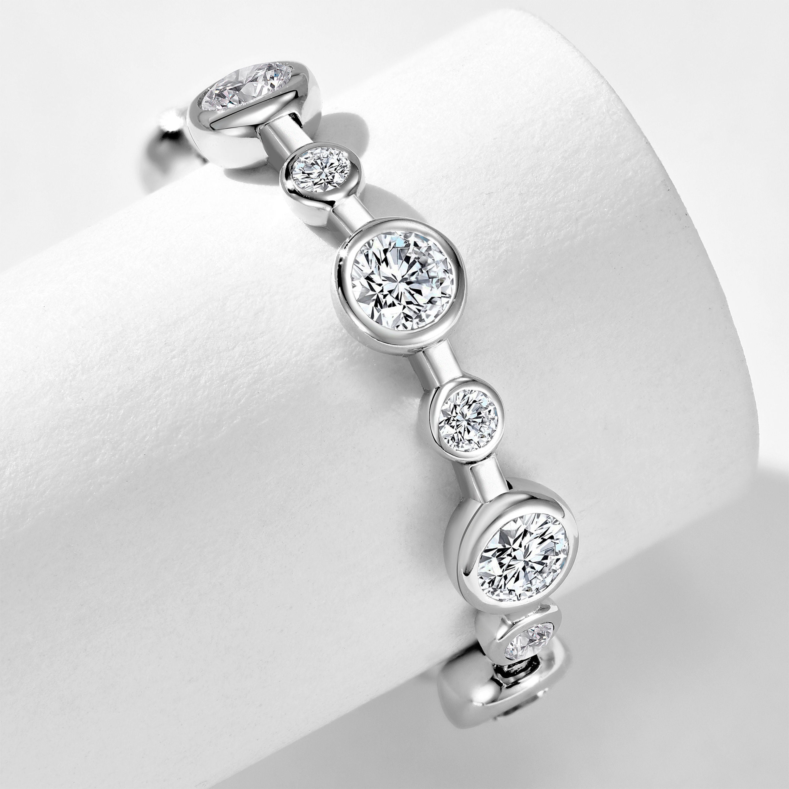 Chic Bubble Chain Ring | Silver Ring