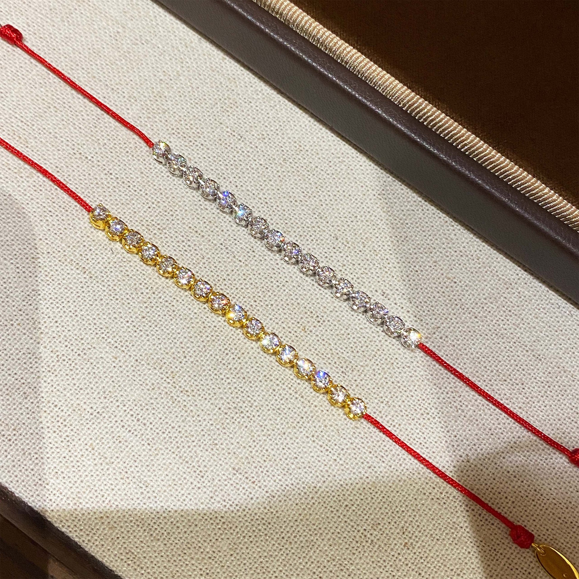 Red String Zirconia Bracelet｜Silver Bracelet