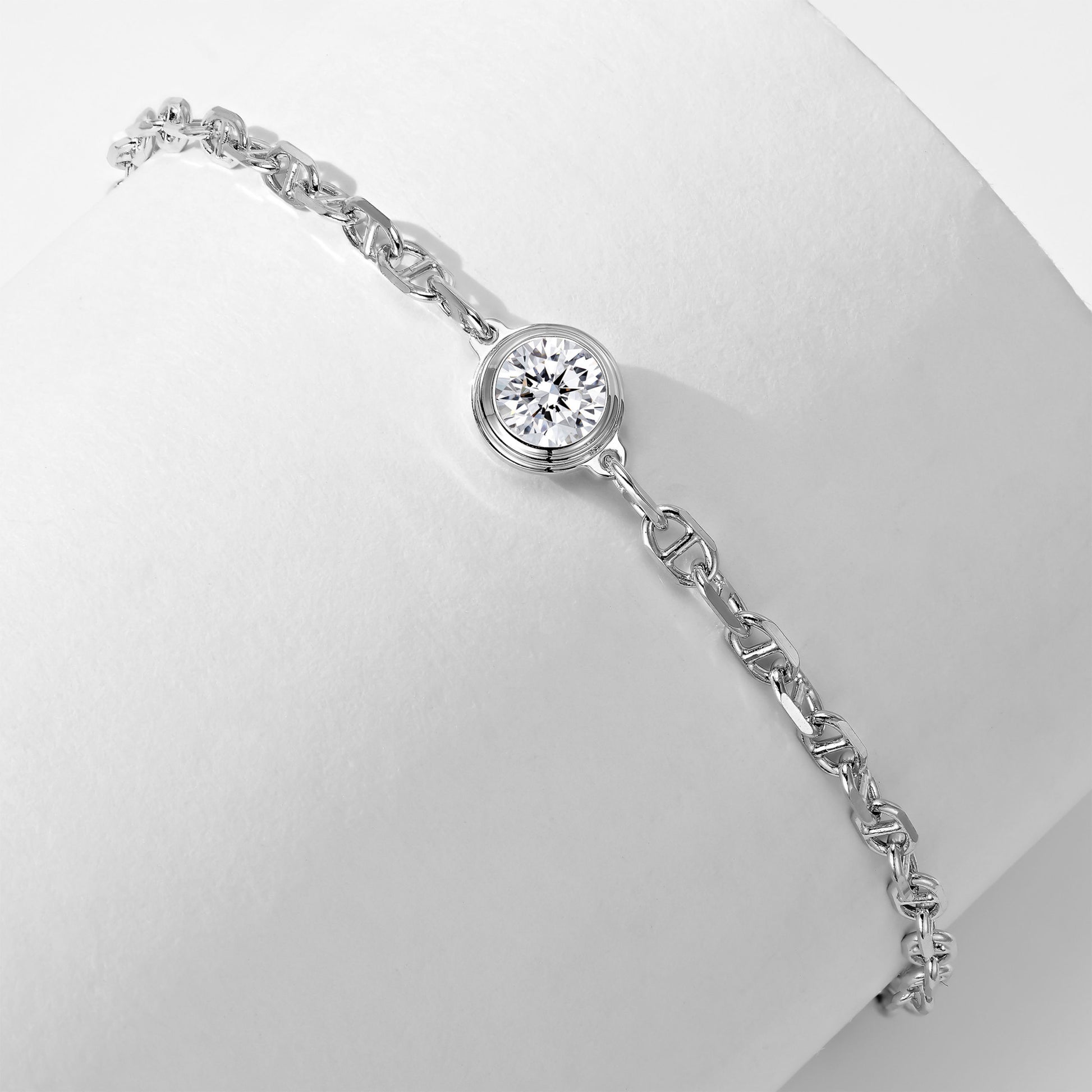 Moissanite Bubble Design Bracelet｜Silver Bracelet