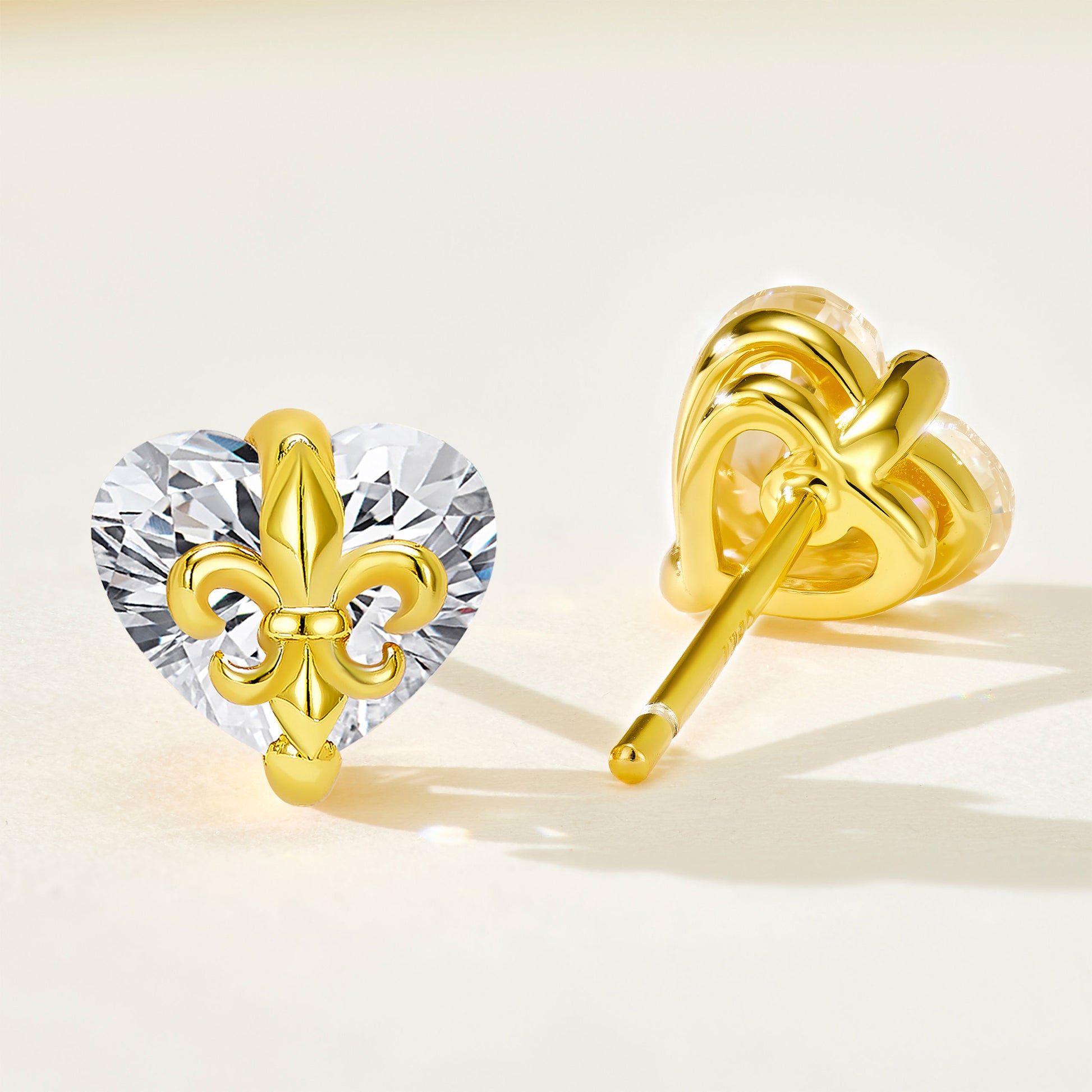 Iris Heart Earrings | Silver Earrings