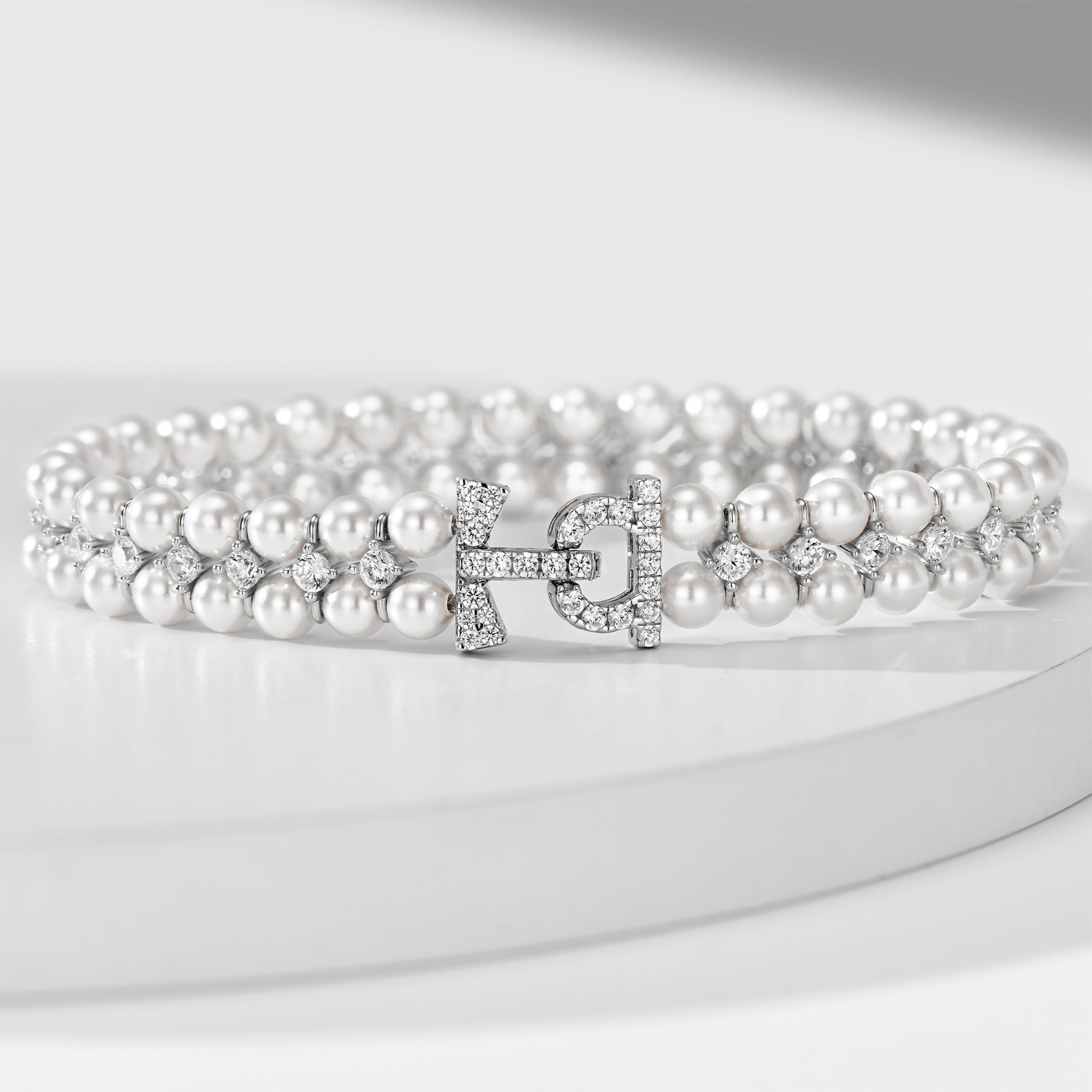 4mm Double-Row Pearl Bracelet｜Silver Bracelet