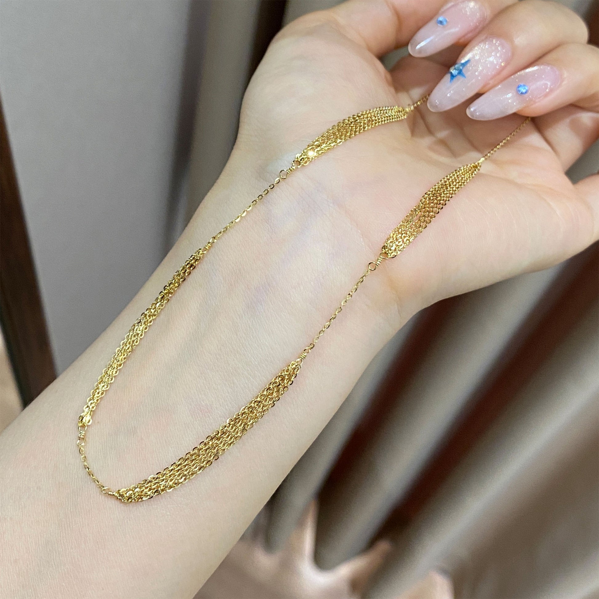 Sparkling Waterfall Necklace | Silver Necklace