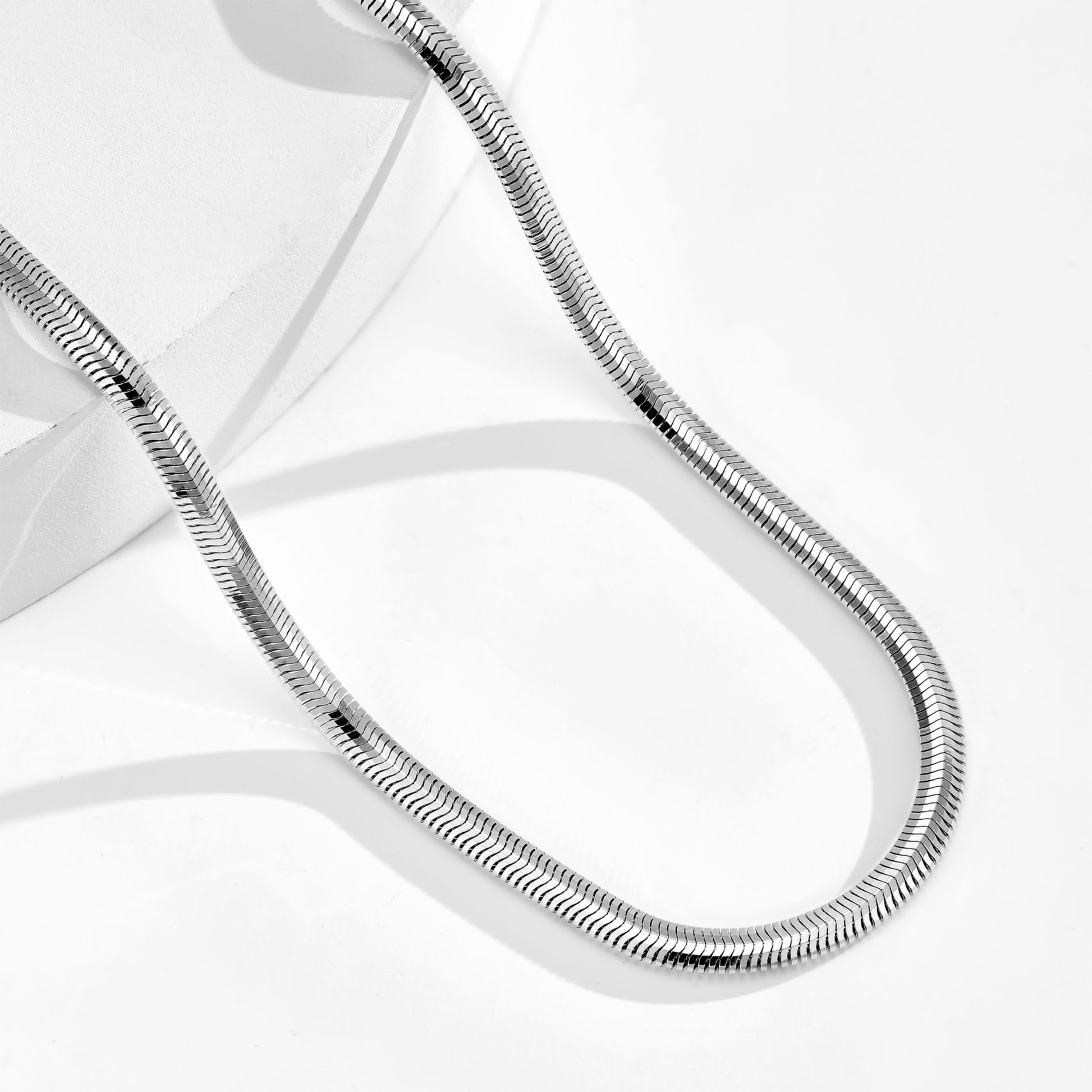 Italian Snake Chain Necklace｜Silver Necklace