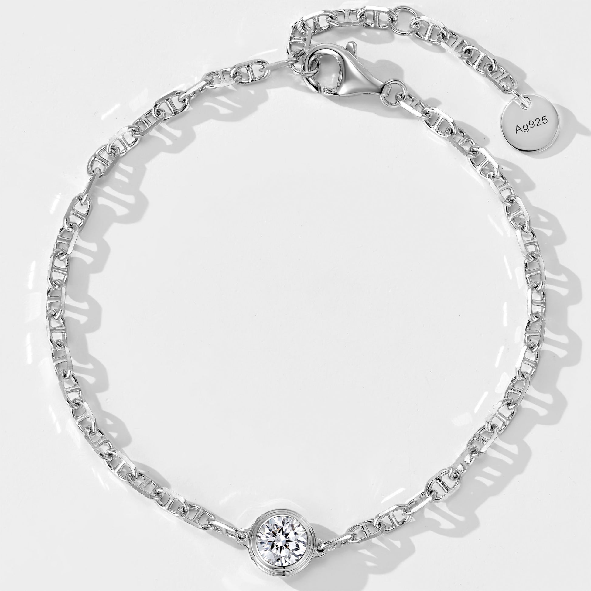 Moissanite Bubble Design Bracelet｜Silver Bracelet